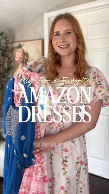 6 Amazon Dresses 👗 I’m LIVING 🙌🏻 in this summer! LIKE & say👇🏻 DRESSES for info on my faves ☀️ 

If you’re looking for affordable summer dresses that look way more expensive than they are, these Amazon finds are so good. 

From beach vacation ☀️ dresses to easy everyday outfits, these are the kinds of pieces you’ll keep reaching for all season long ✨ because I already am!! 

The blue ‘Free People’ inspired dress is what I brought with me to Greece 🇬🇷 and would hands down pack again if I was heading to Europe this summer… 

6 affordable dress for vacations, brunch, beach dinners, family photos, and staying cute in the heat 🤍

Which dress would you wear first? 👗🤩

amazon summer dresses, affordable summer dresses, midsize summer outfits, amazon fashion finds, vacation dresses, beach vacation outfits, coastal summer style, summer dresses under $50, casual summer dresses, florida summer outfits, feminine summer outfits, amazon outfit ideas, vacation outfit ideas, trendy amazon fashion, effortless summer style #amazondresses #founditonamazon #midsizedresses #coastalstyle #amazonfashionfinds