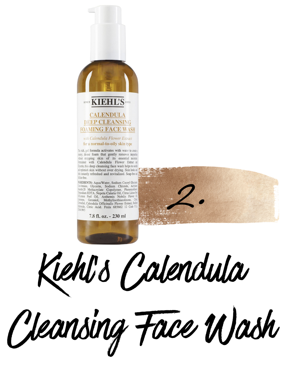 5 New Beauty Products I'm Loving This Winter - Affordable by Amanda -2. Kiehl's Calendula Deep Cleansing Foaming Face Wash