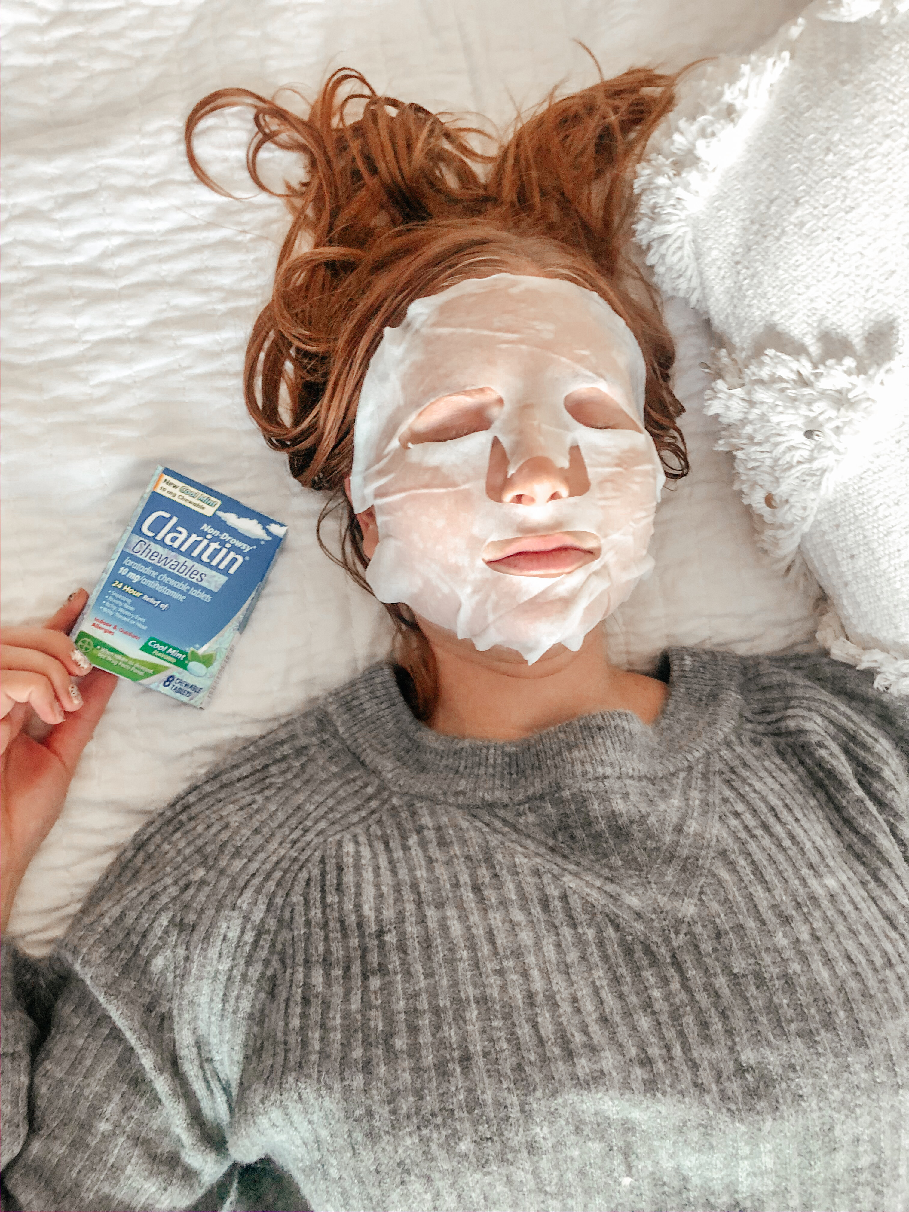 Claritin Face Mask Cooling Allergy Relief 