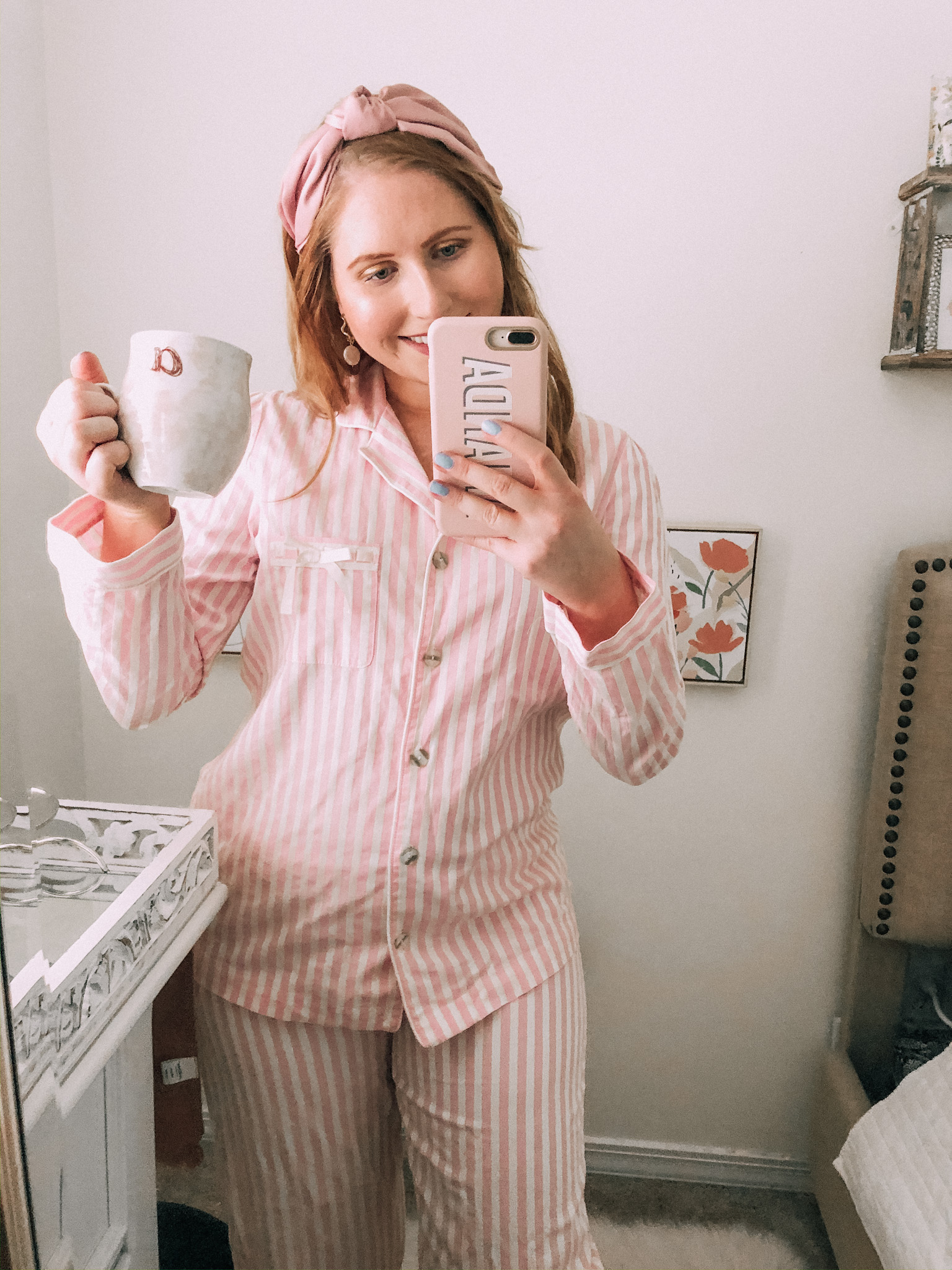 Women's Striped Beautifully Soft Long Sleeve Notch Collar and Short Pajama Set | Target Pajamas