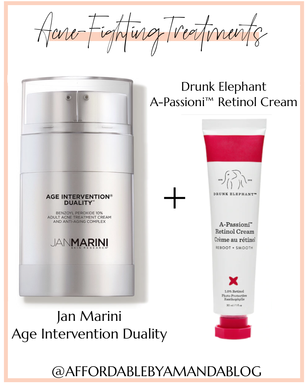 Acne Fighting Treatments. Treat Adult Acne. Jan Marini Age Intervention Duality. Drunk Elephant A-Passioni(TM) Retinol Cream.