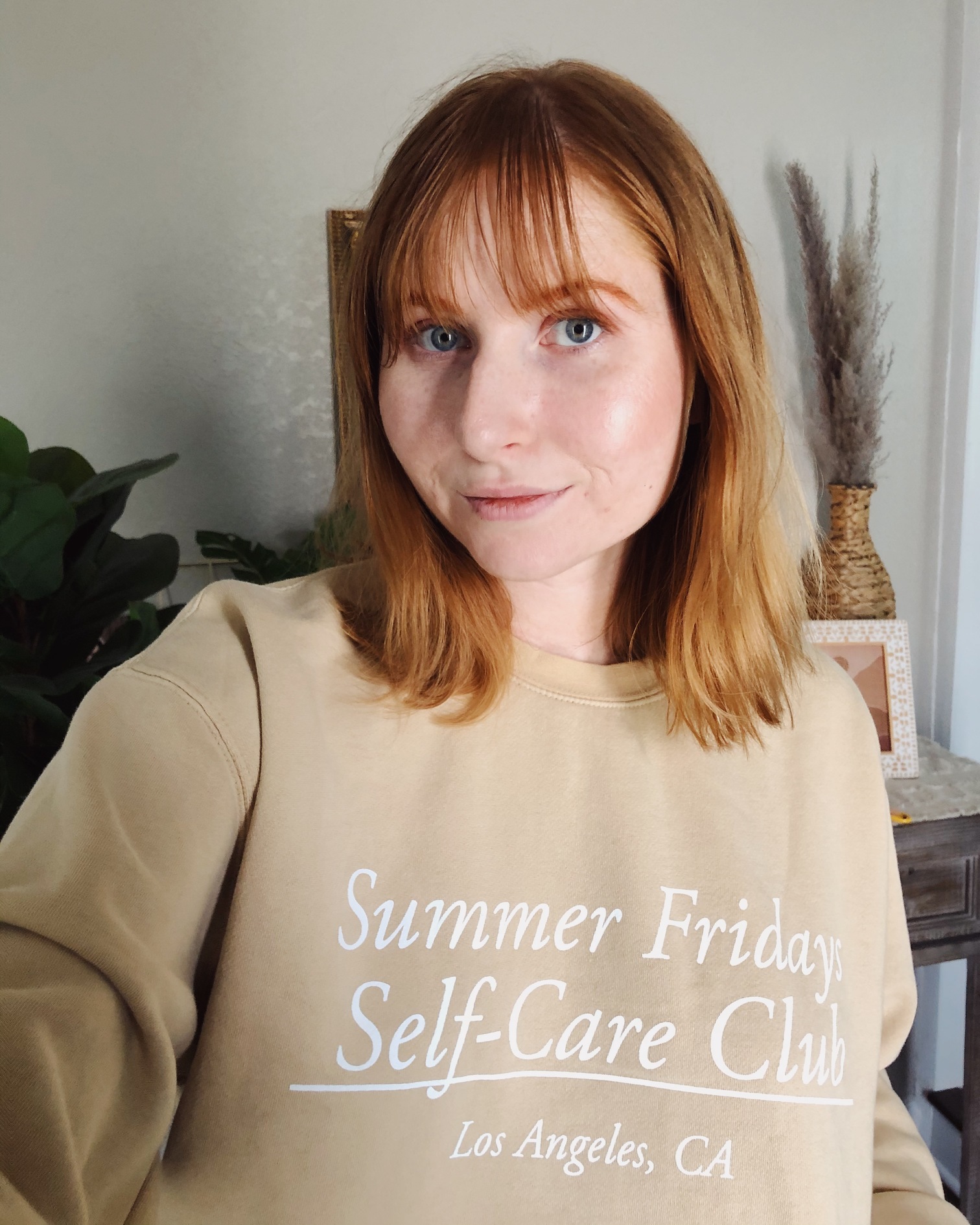 Best Loungewear For Women on Amazon | Women's Graphic Letter Print Round Neck Drop Shoulder Sweatshirt Pullover Tops | Summer Fridays Self-Care Club Sweatshirt | Affordable by Amanda, Florida Style Blogger