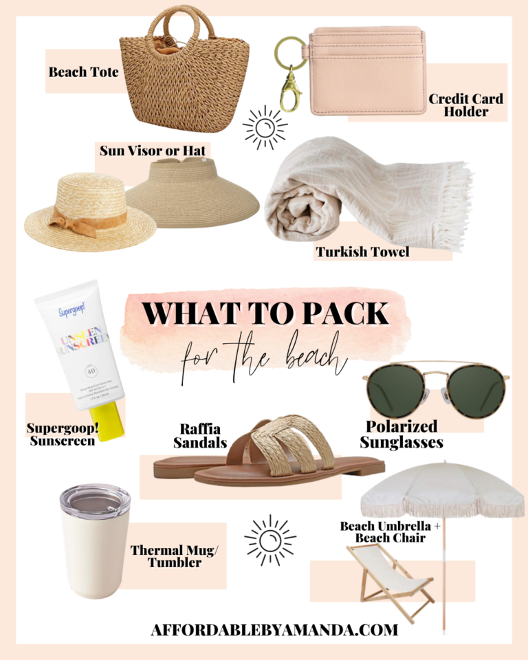 What To Pack for The Beach - Beach Wicker Chair and Packing Essentials