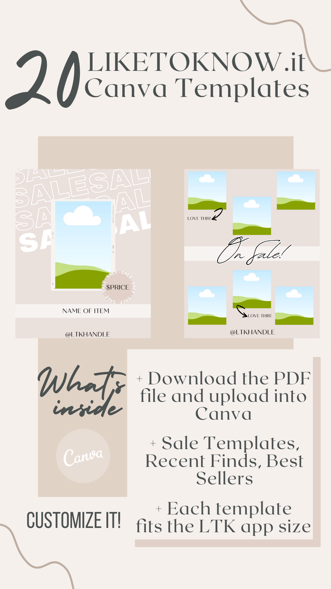 20 LIKEtoKNOW.it Canva Templates and LTK APP Collages | Affordable by Amanda