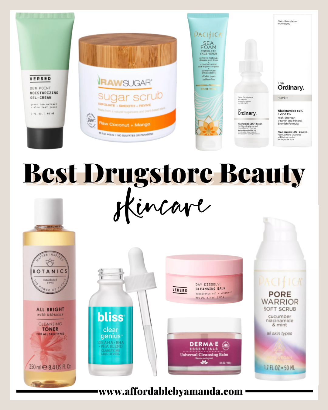 Best Drugstore Beauty - Skincare at the Drugstore | Affordable by Amanda