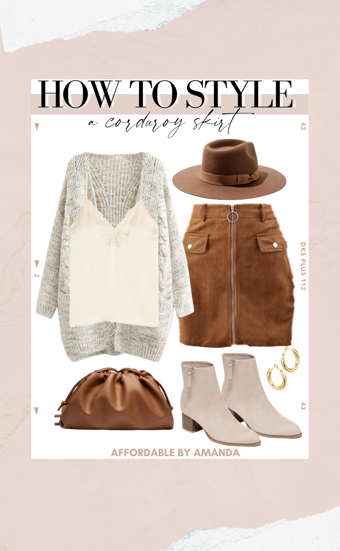 Corduroy skirt 2024 outfit winter