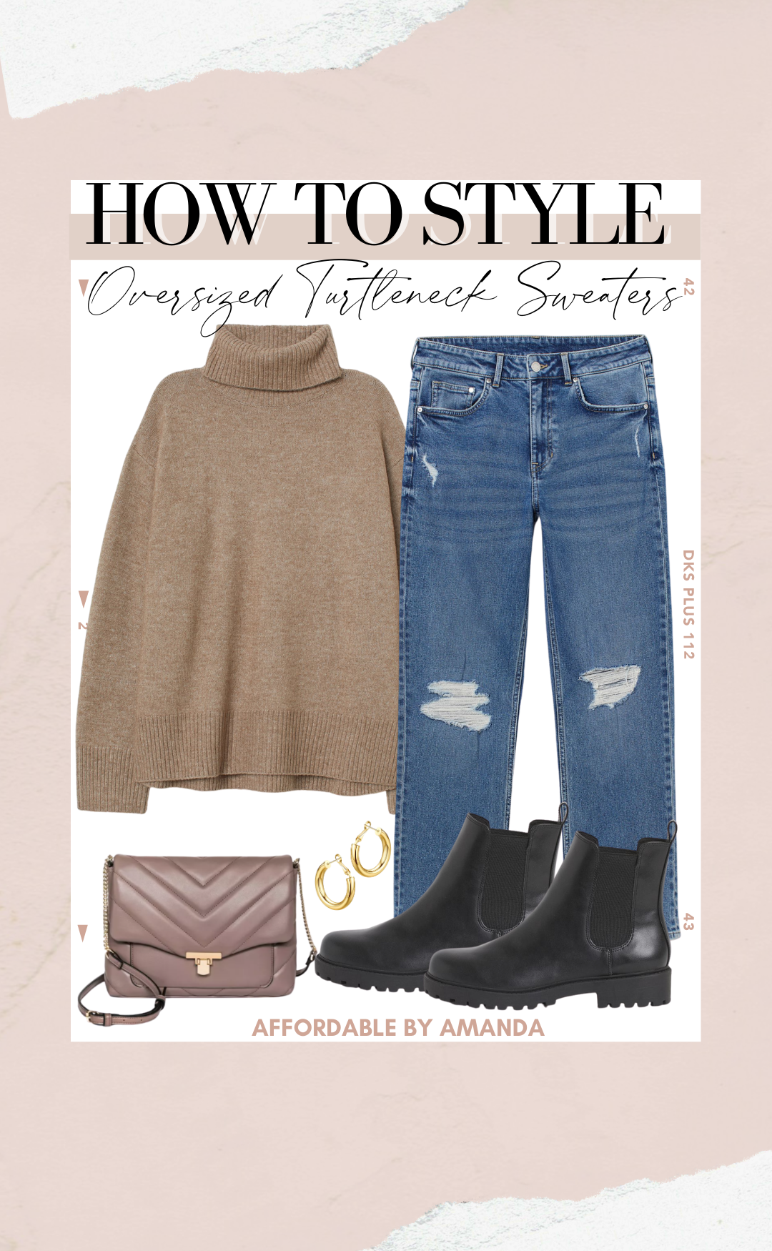 How to Wear an Oversized Turtleneck Sweater - Affordable by Amanda