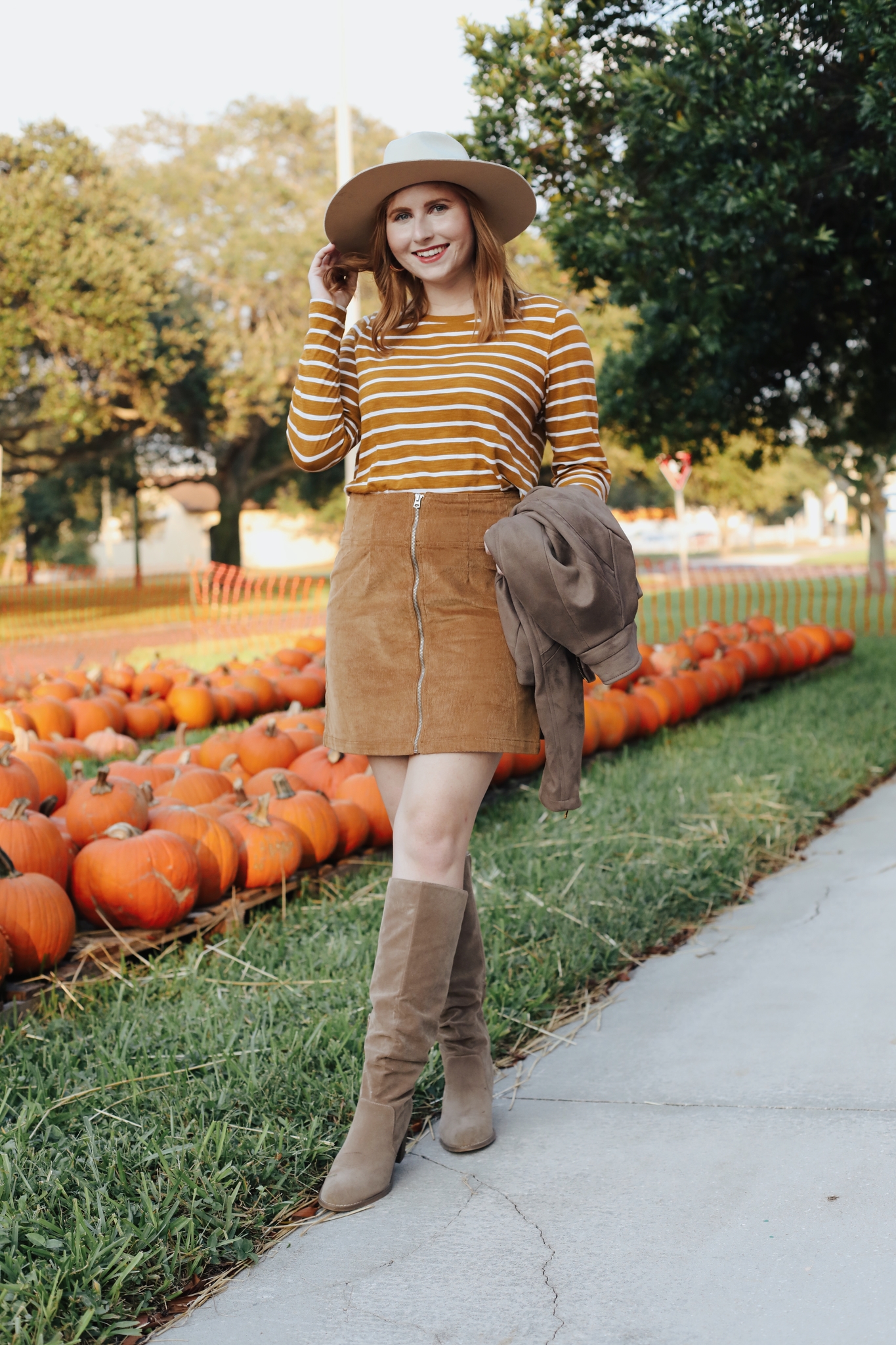How to Style a Corduroy Skirt 