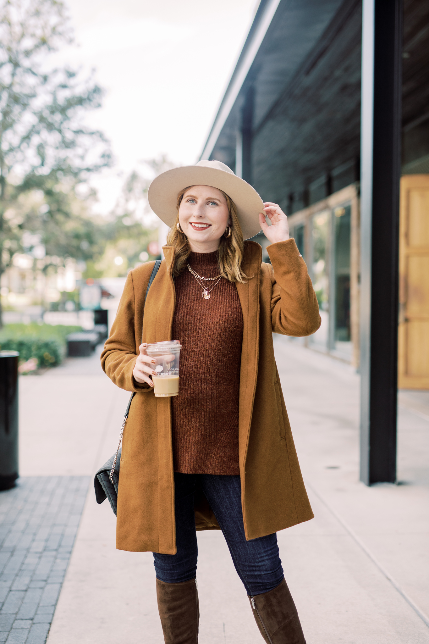 navy funnel neck coat