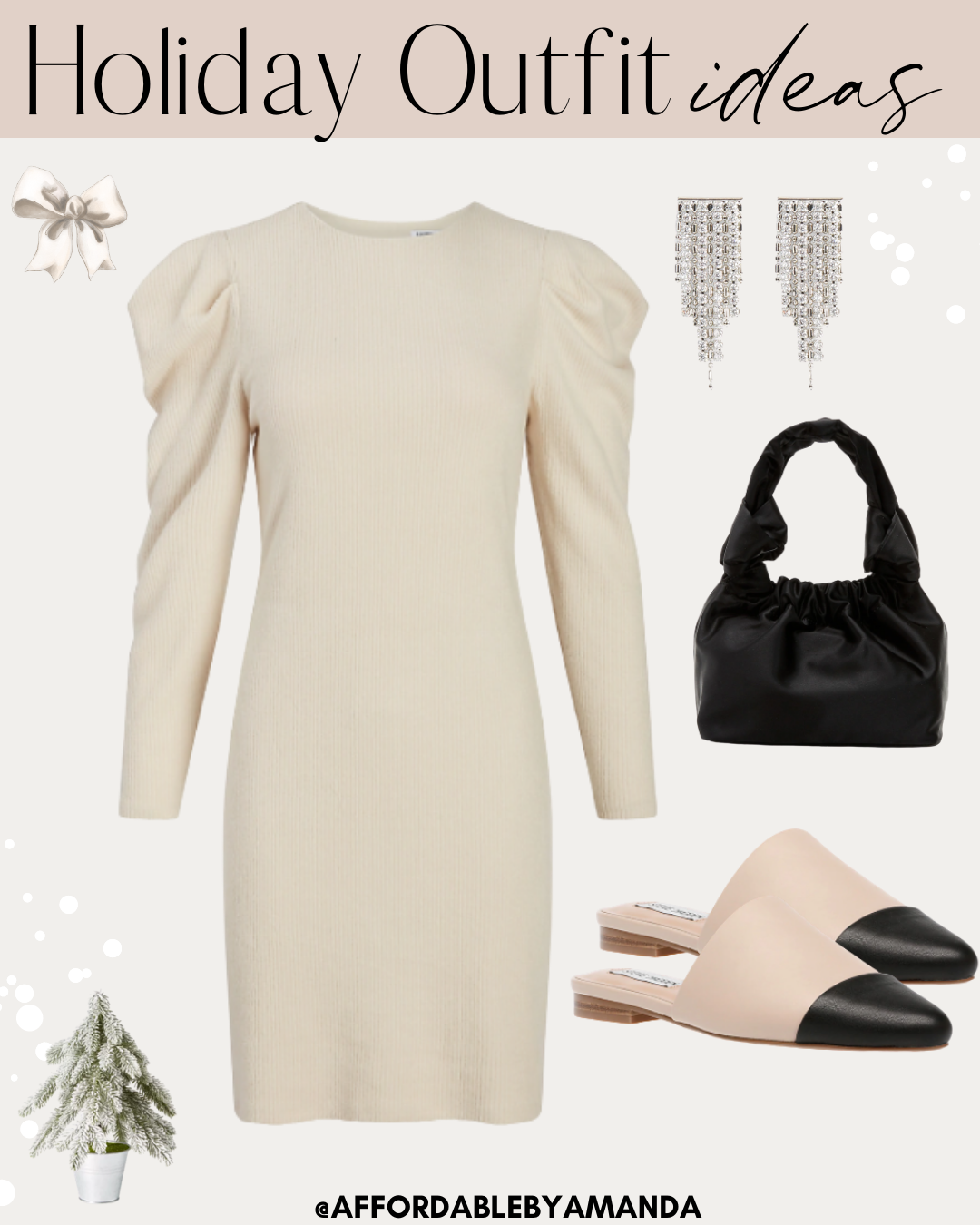 Holiday Outfit - Sweater Dress - Express - Affordable by Amanda