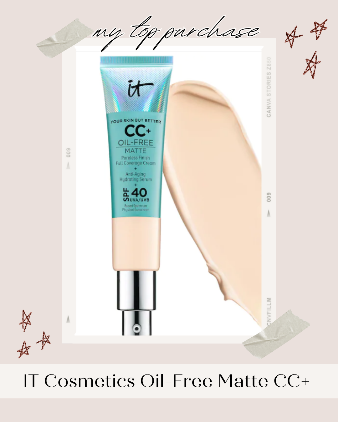 IT Cosmetics CC+ Cream Oil-Free Matte with SPF 40 - Affordable by Amanda