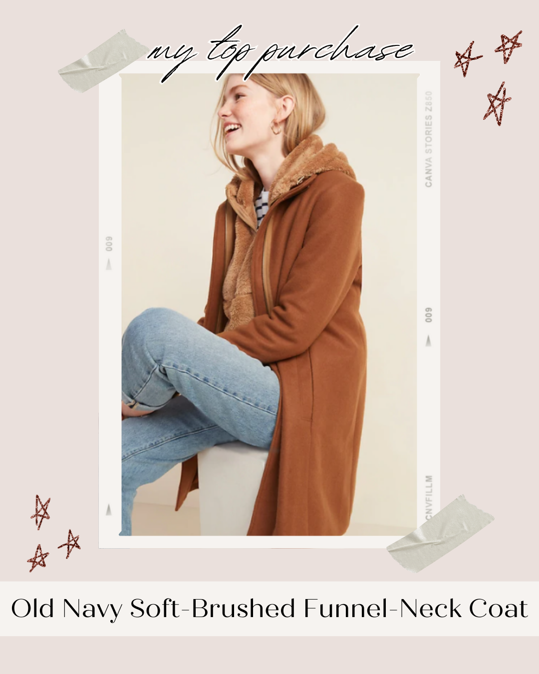 Old Navy Relaxed Soft-Brushed Funnel-Neck Coat 