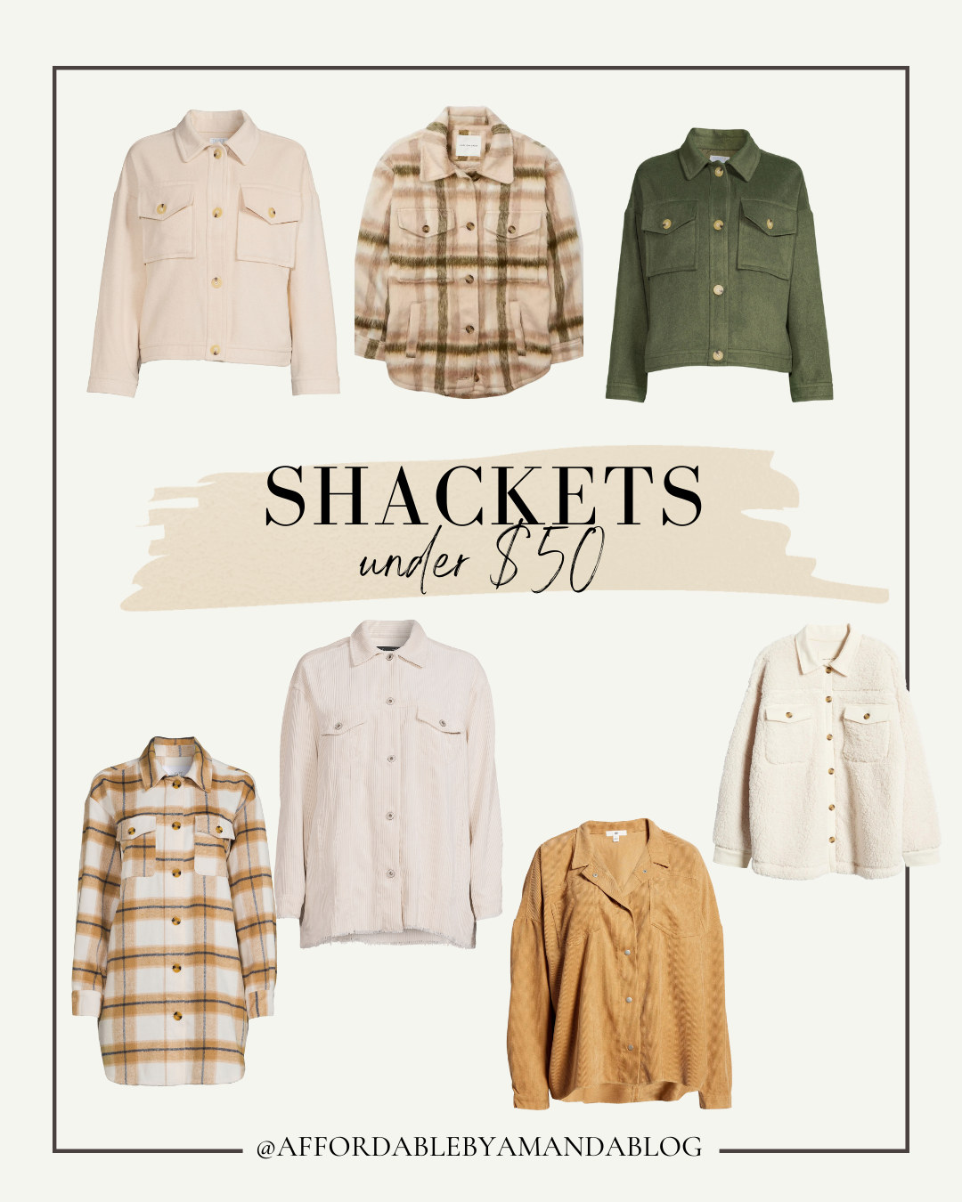 Shackets for Fall | Affordable by Amanda