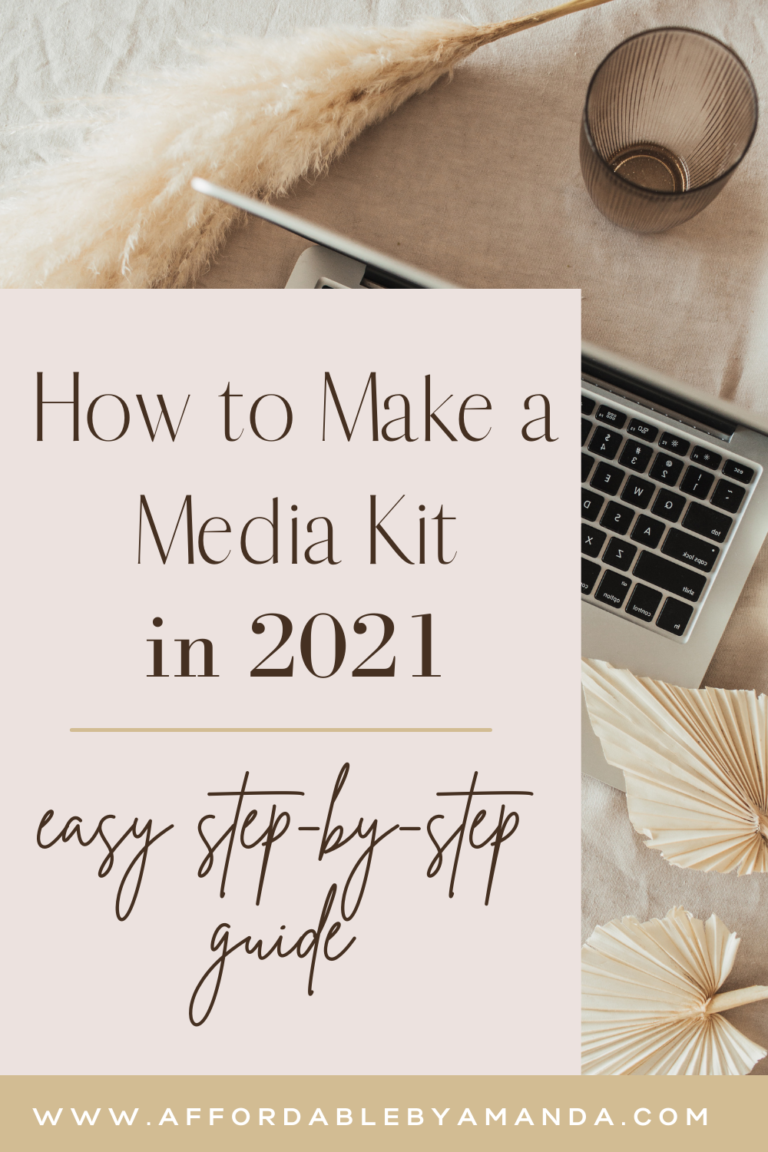 How to Make a Media Kit in 2021 | Media Kit Template