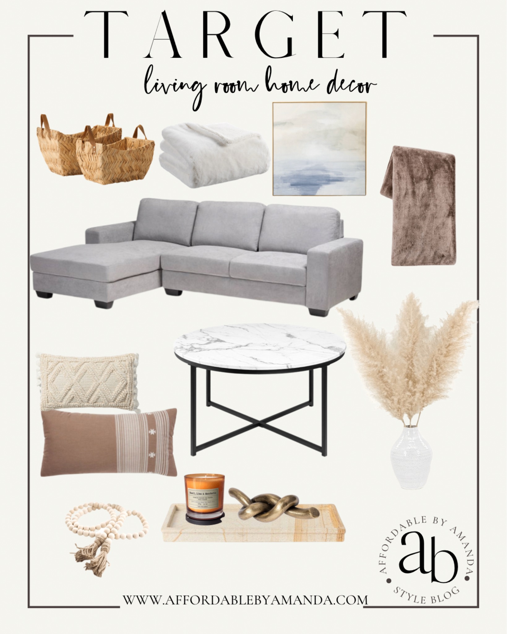 Target Living Room Home Decor - Spring 2021 - Affordable by Amanda