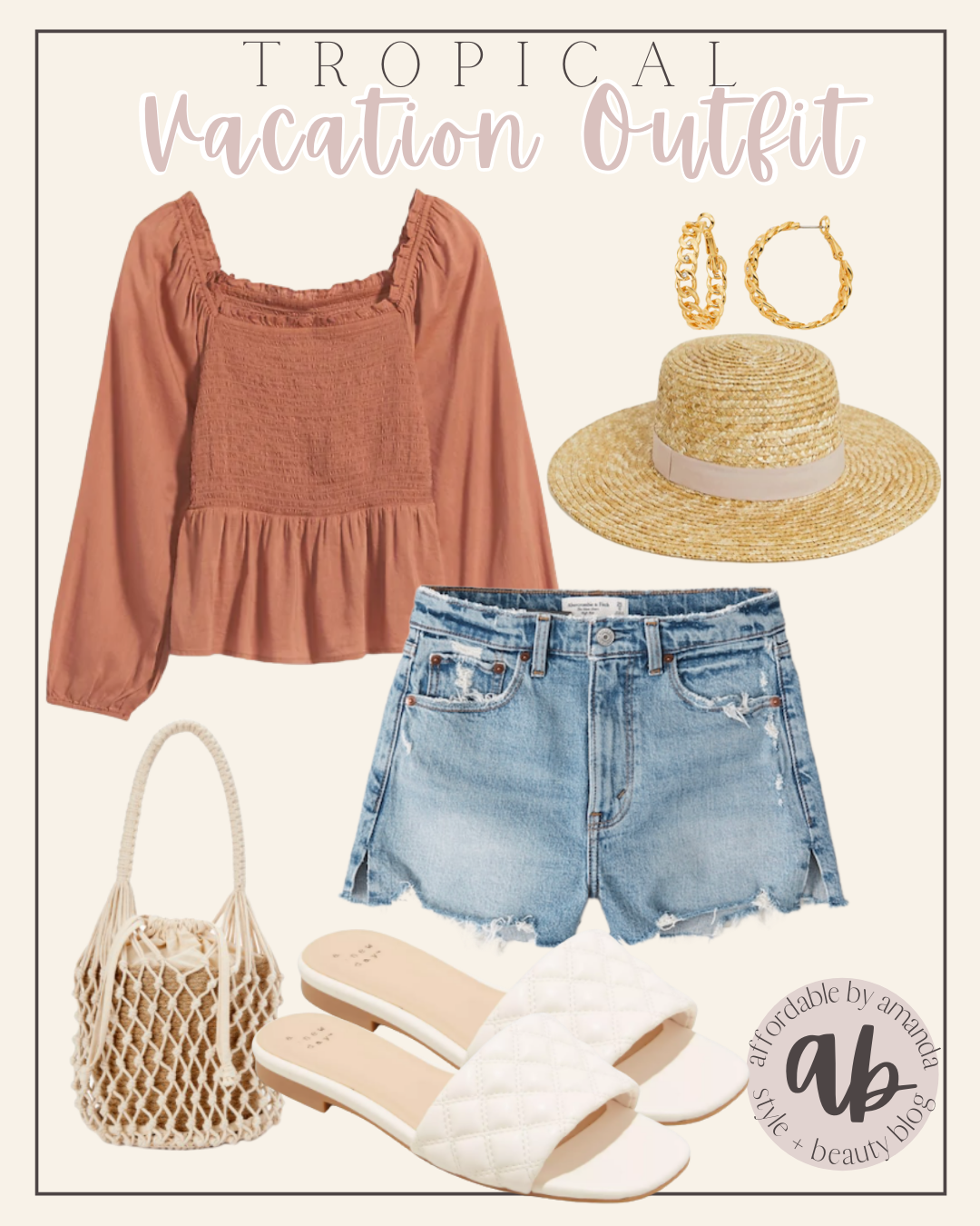 Tropical Vacation Outfit Ideas - Affordable by Amanda
