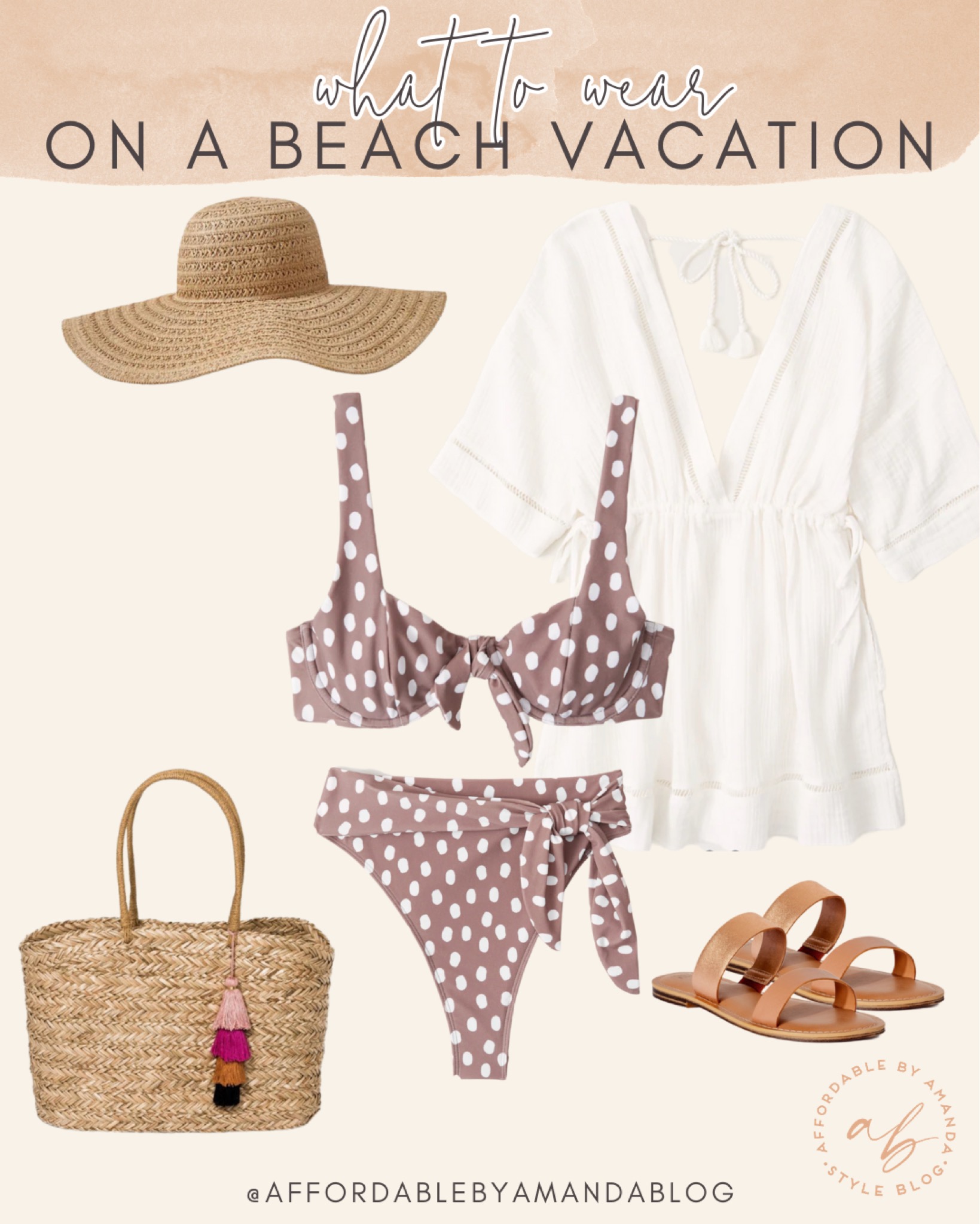 Cute Beach Outfits for Your Summer Outfit Inspiration - Affordable by Amanda shares Beach Outfit Ideas