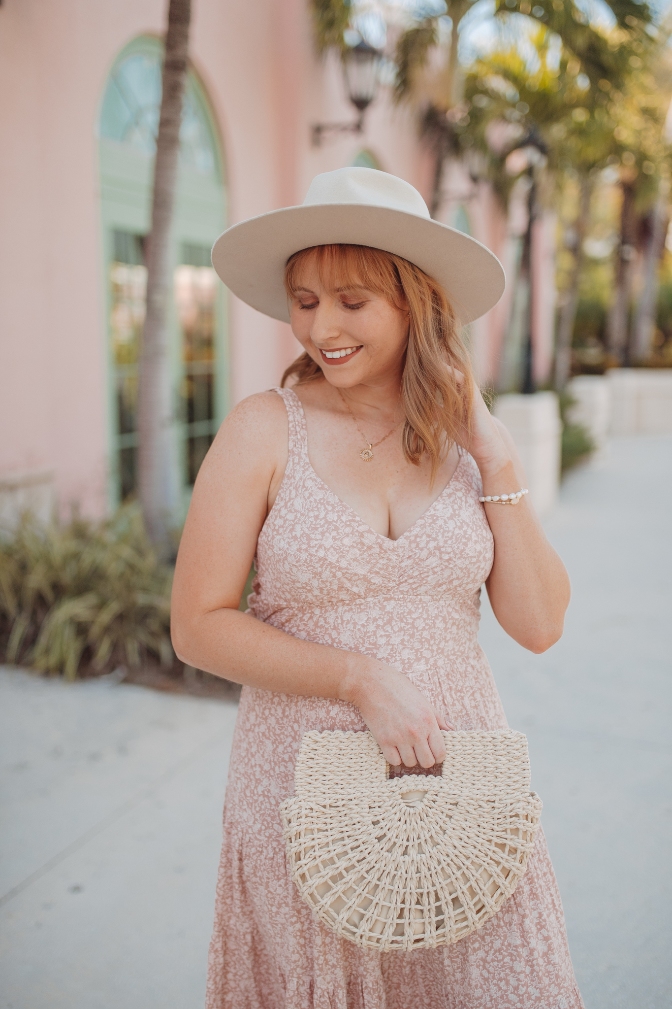 Cute summer outfit idea with maxi dress