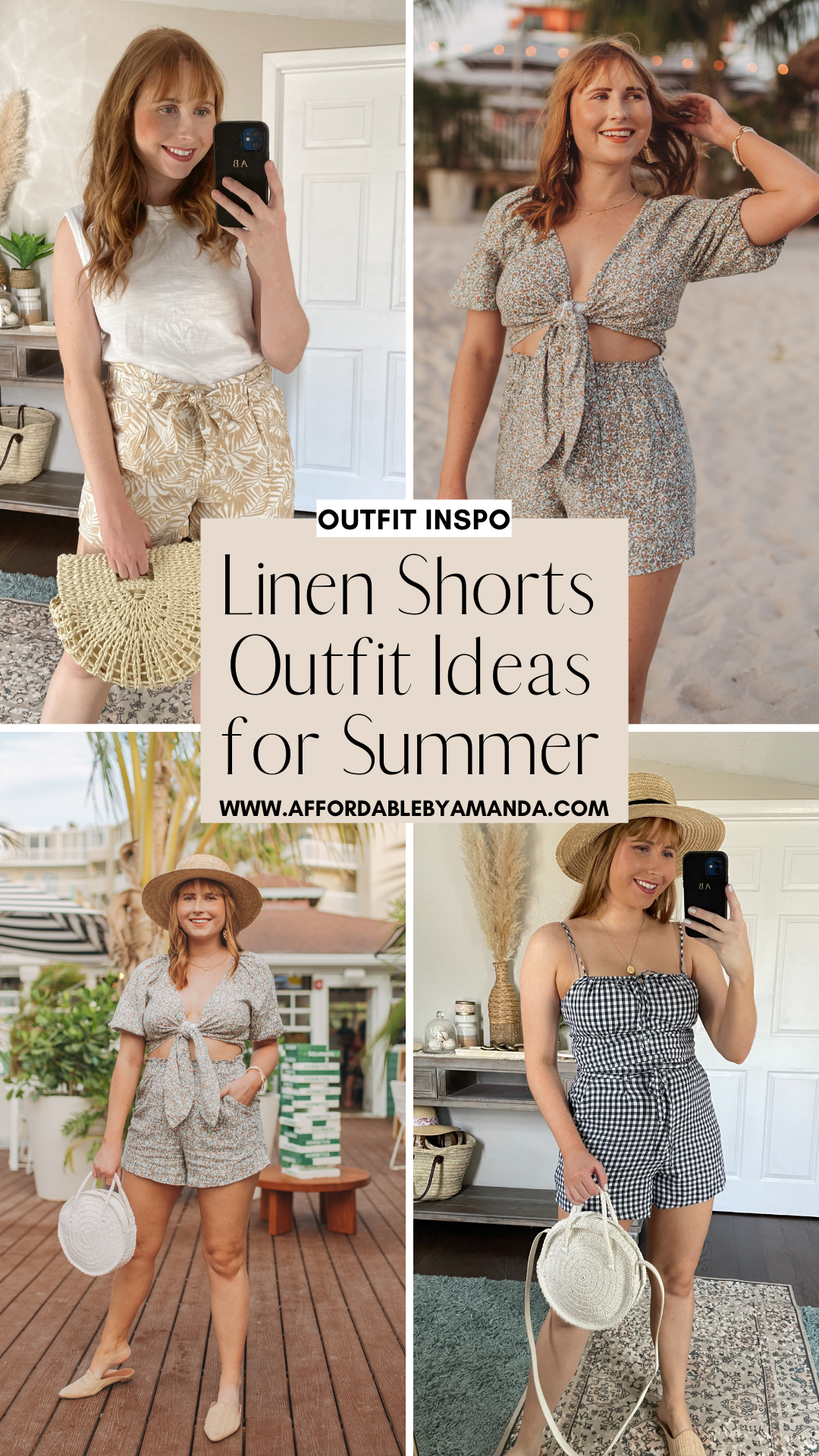 Outfits With Linen Shorts | Linen Shorts Outfit Ideas for Summer 2021 | Linen Shorts and Top Set | Linen Shorts for Women