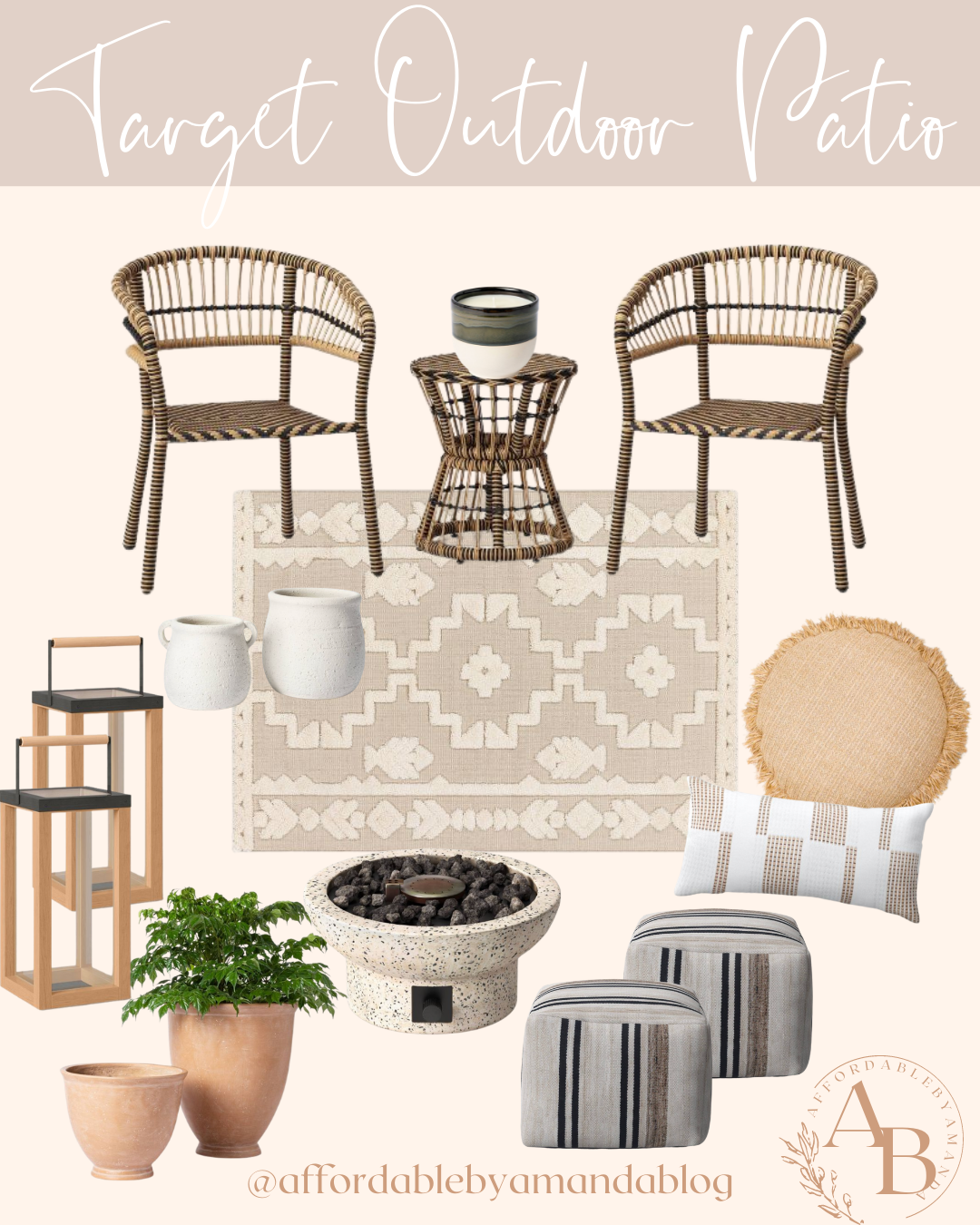 Outdoor Patio Furniture Inspiration | Affordable by Amanda