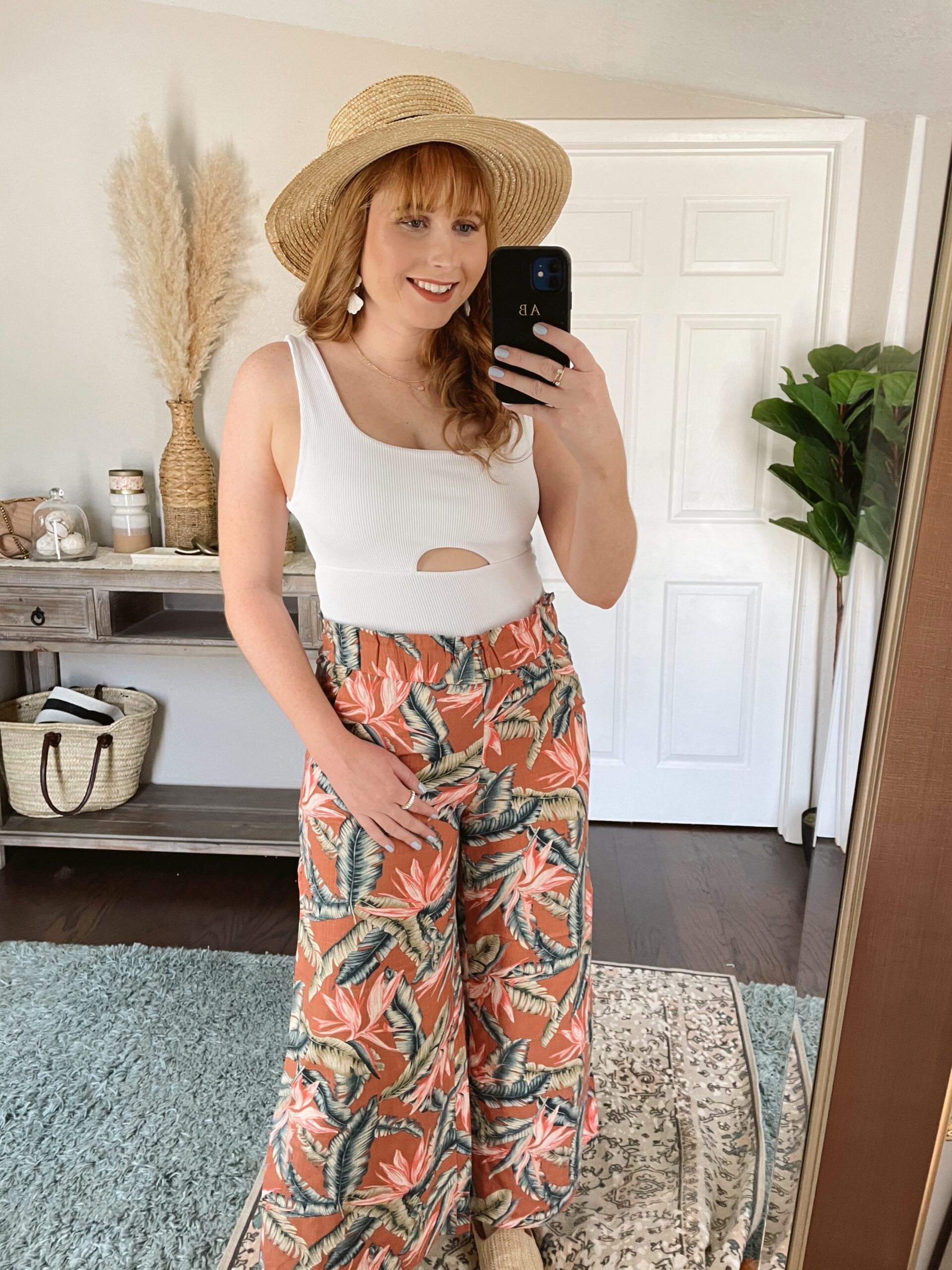 Top 10 Most-Loved Products in June - LOFT Pull On Wide Leg Pants in Birds of Paradise Linen Blend - Affordable by Amanda 