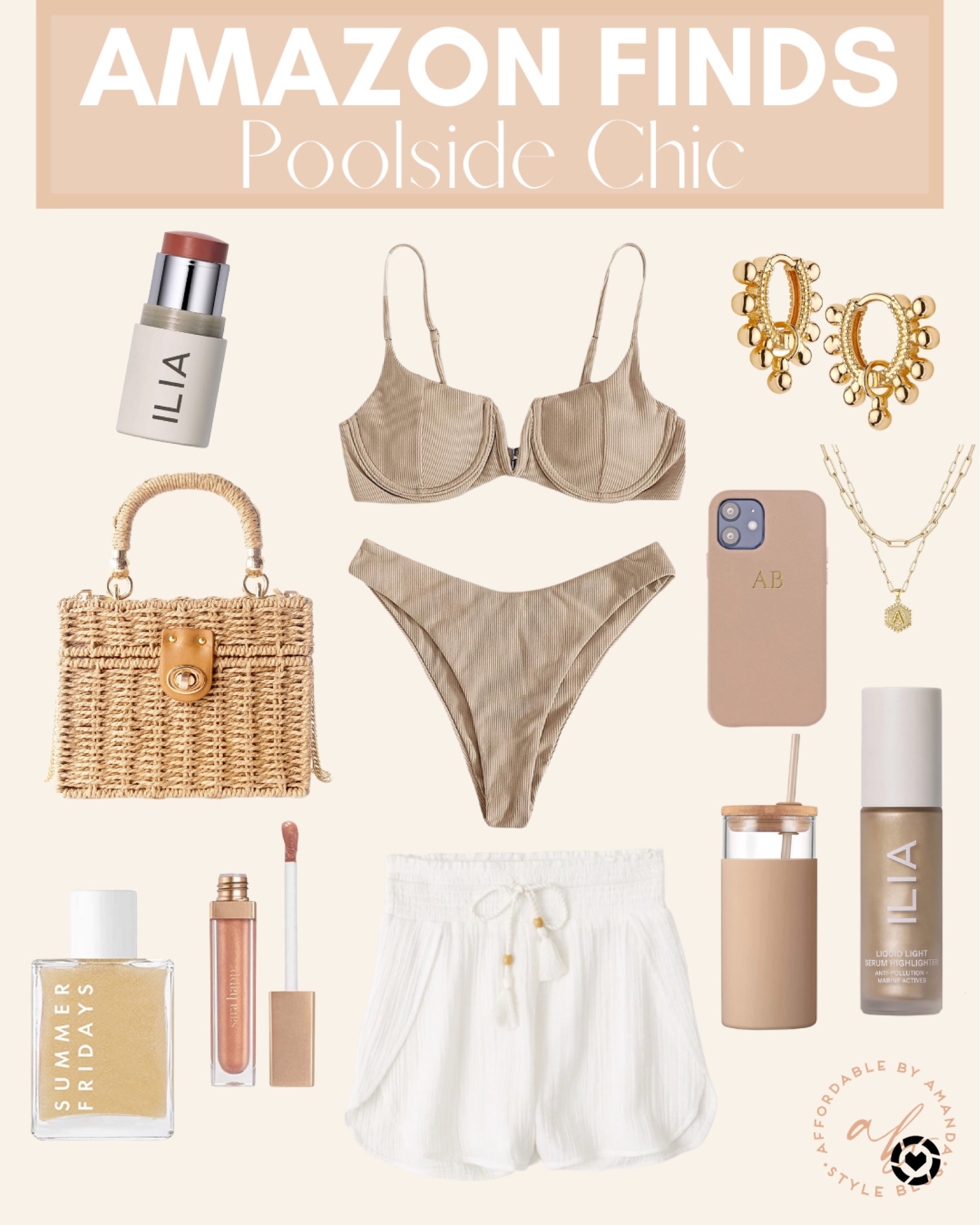 Amazon Finds for Summer 2021 - Poolside Chic Outfit Idea from Amazon - Affordable by Amanda - Amazon Summer Outfit Idea 2021