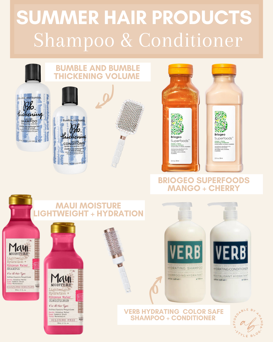 The Best Summer Hair Products - Affordable by Amanda