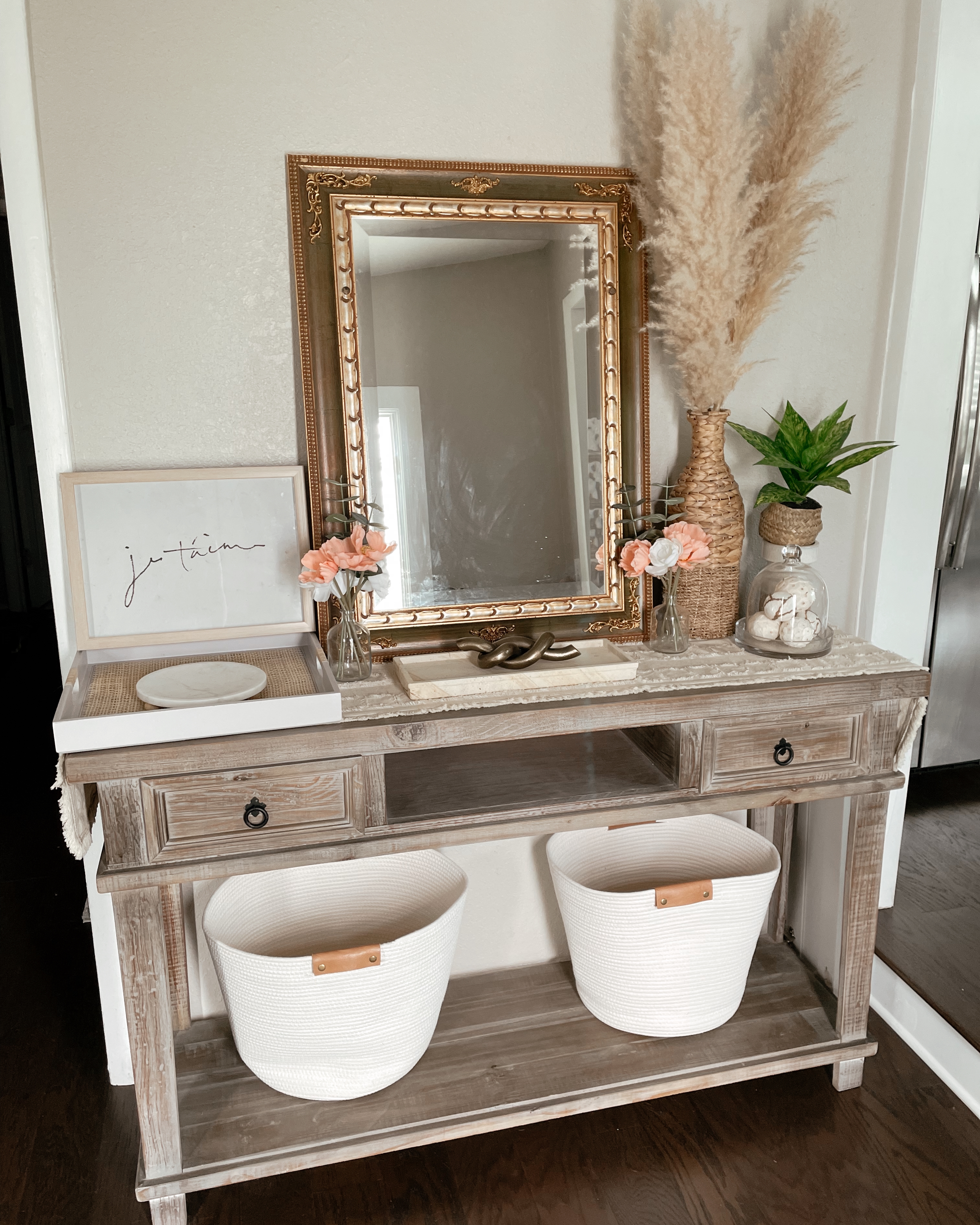How to Style Entryway Table - Console Table Accessories - Modern Console Table Decor - Entrance Console Table Decor