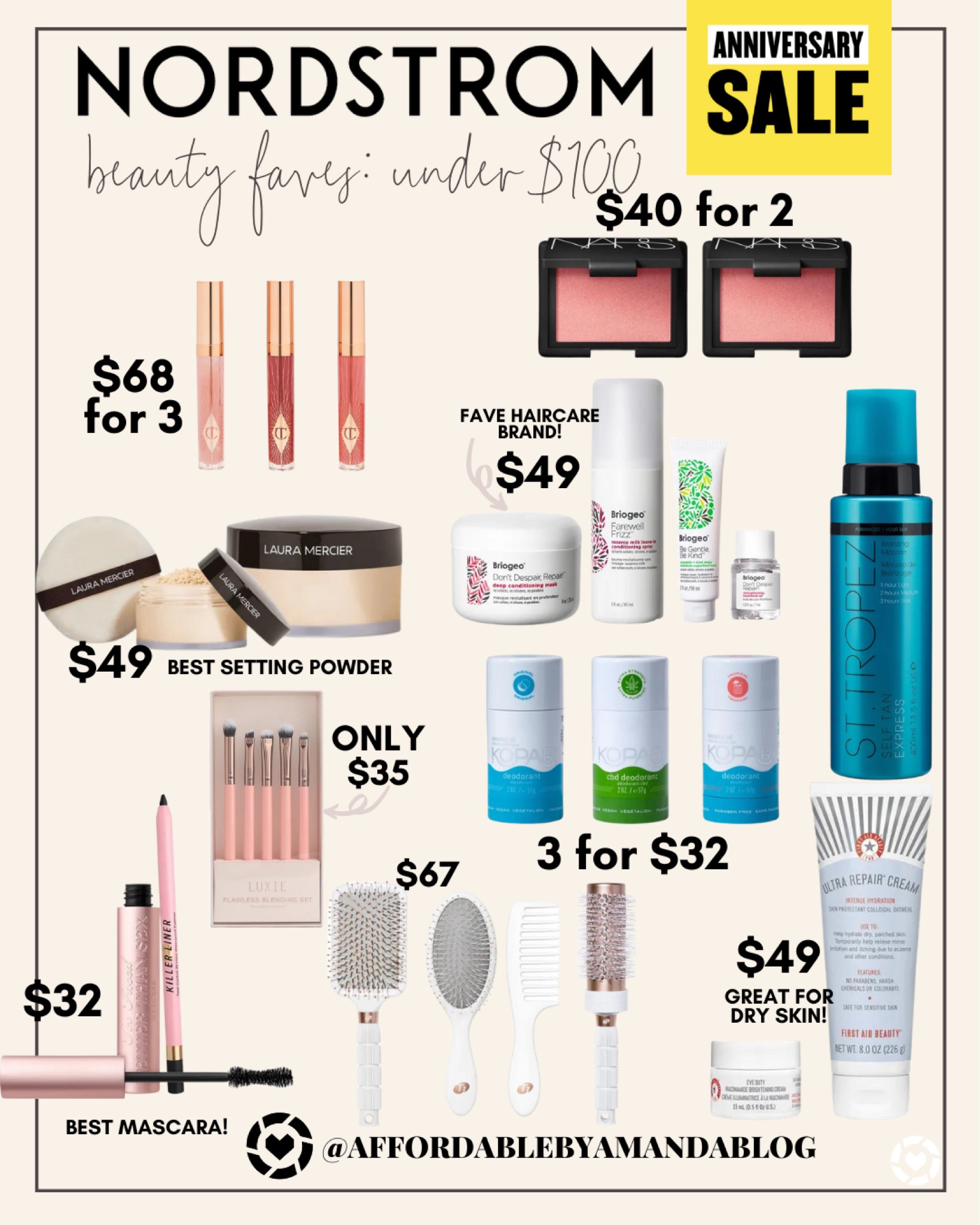 Nordstrom Anniversary Sale Beauty Favorites - Affordable by Amanda