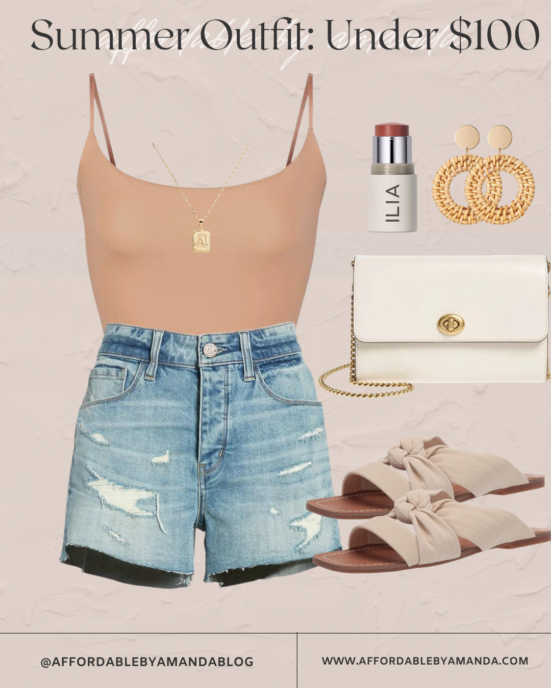 an easy go to spring/summer outfit: bodysuit + denim shorts, spice