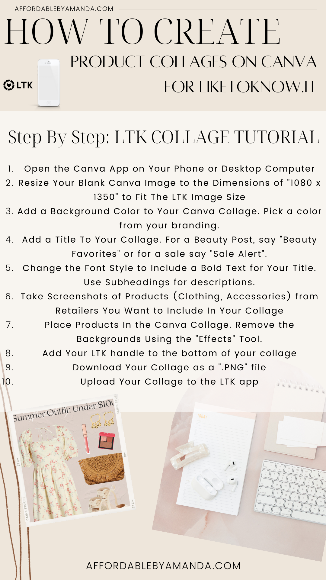 How to Make a Shoppable Collage | How to Make a Product Collage | How to Create Collages for Like To Know It | Affordable by Amanda