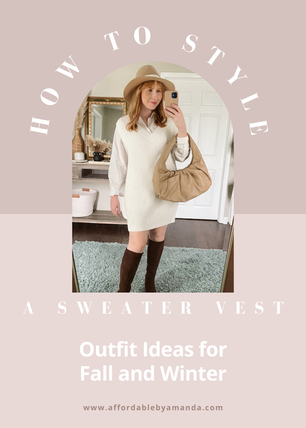 How to Style a Sweater Vest - Affordable by Amanda