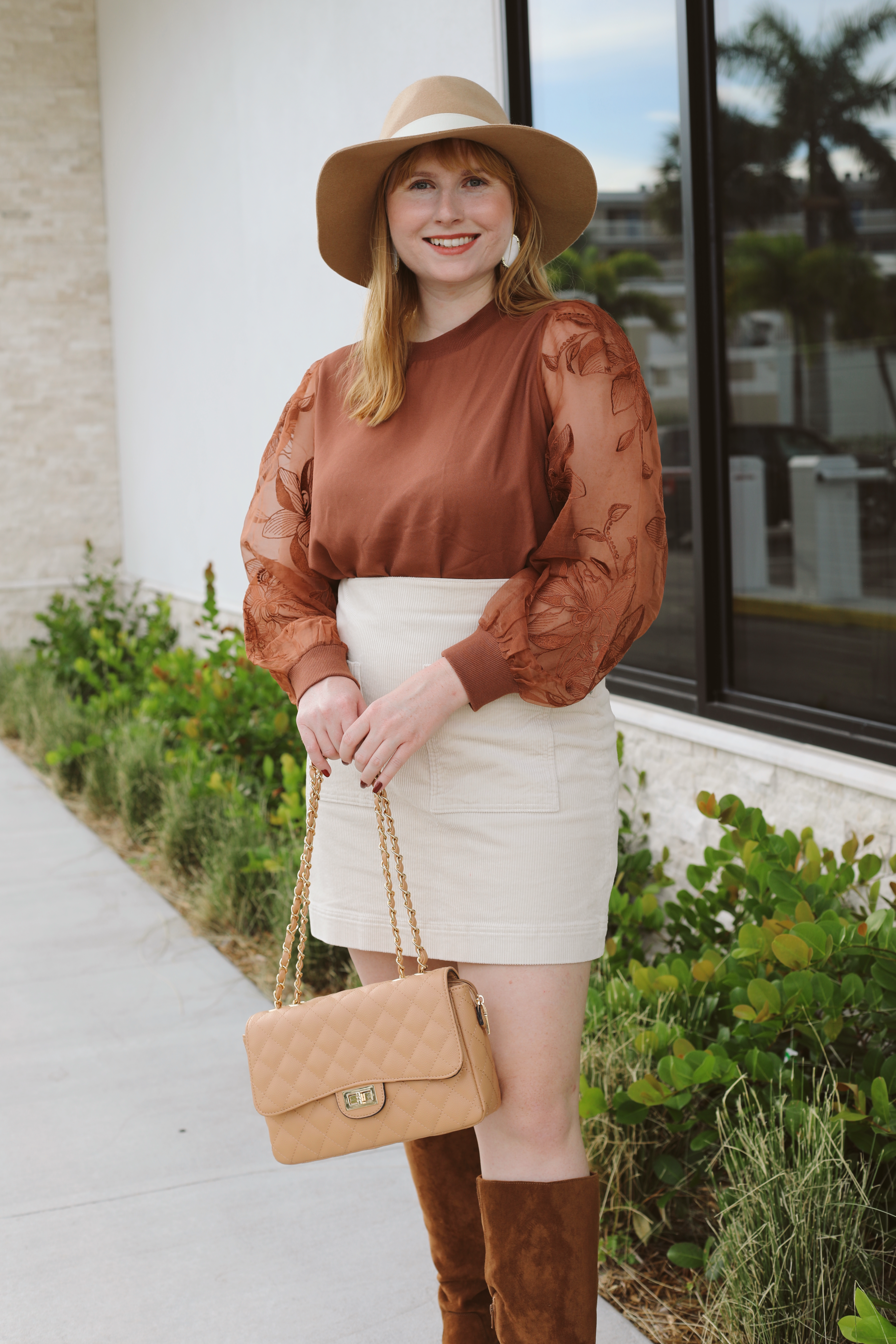 How to Wear a Corduroy Skirt - Fall Outfit Ideas 2021 - Affordable by Amanda