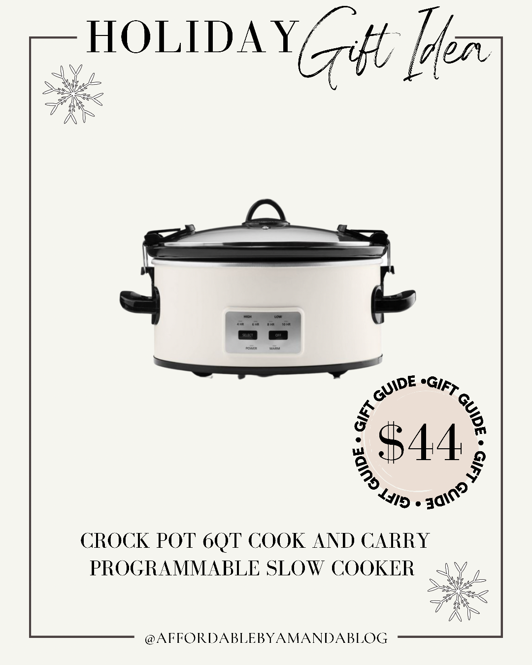 Crock Pot 6qt Cook and Carry Programmable Slow Cooker
