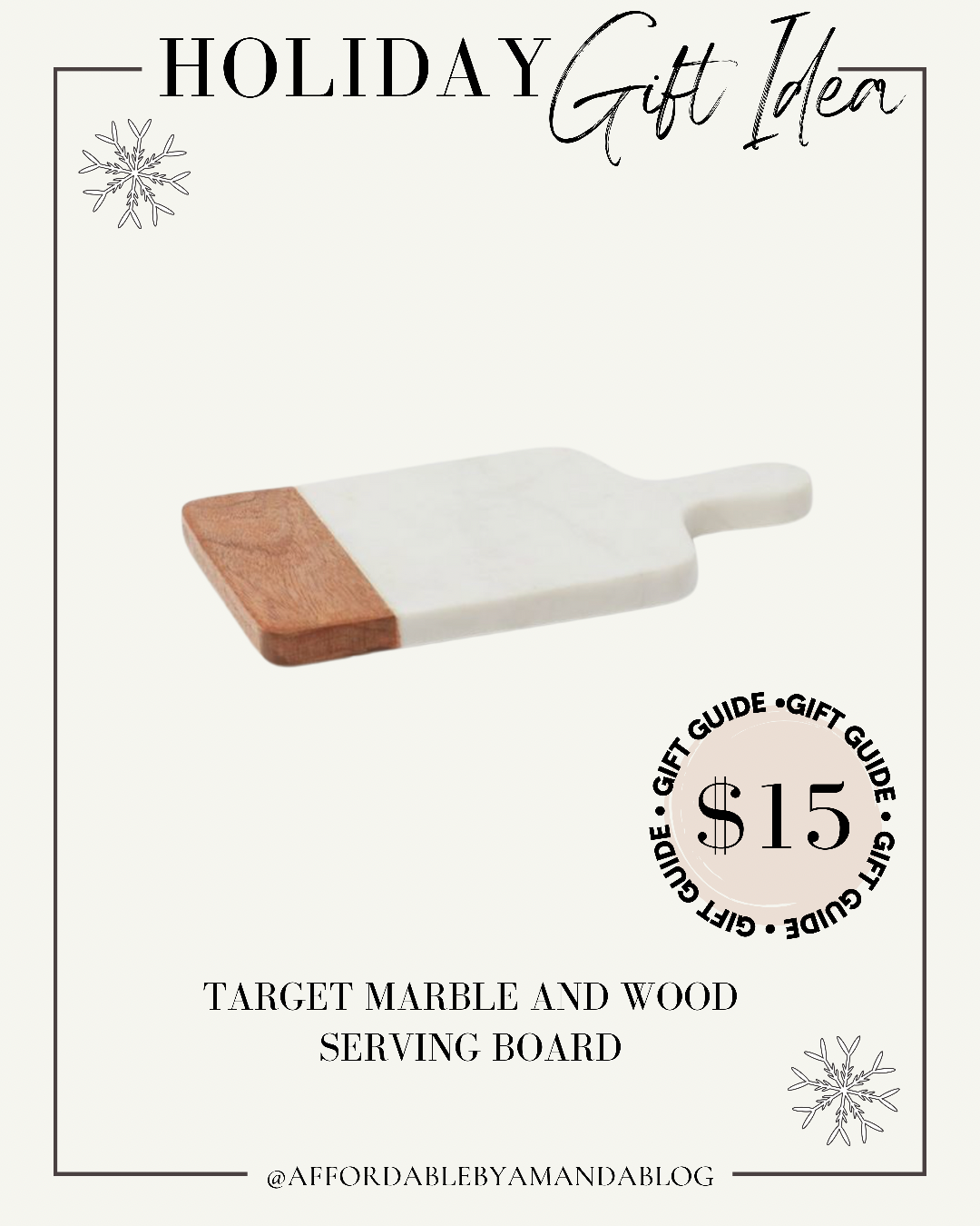 Gifts Under $100. Threshold Marble and Wood Serving Board - Holiday Gift Guide