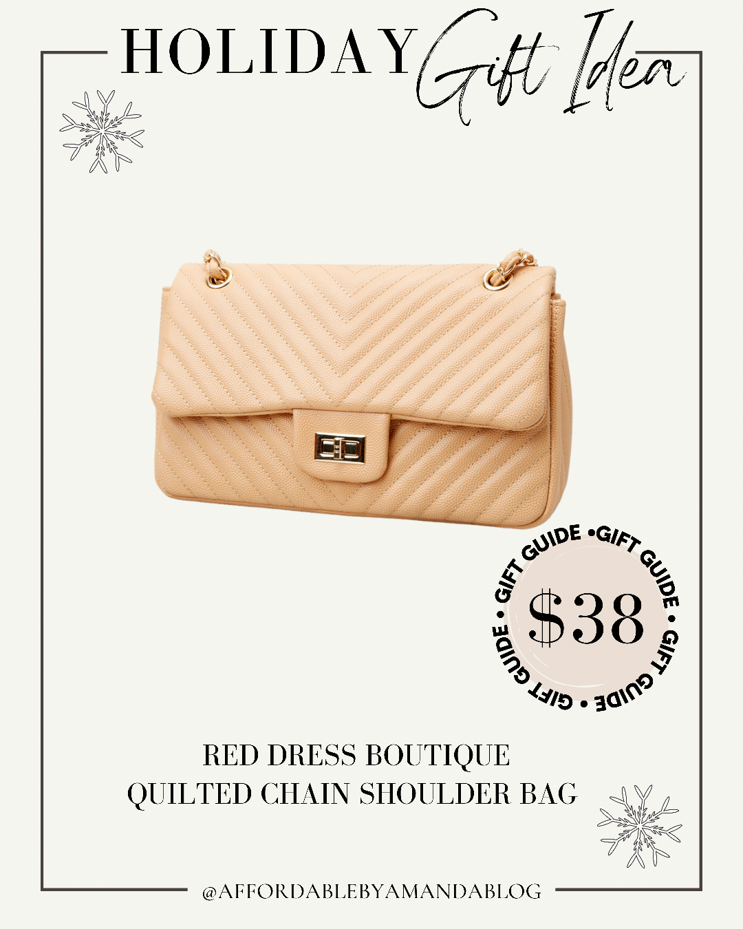 Gifts Under $100. Red Dress Boutique Fashion Babe Nude Bag - Affordable by Amanda