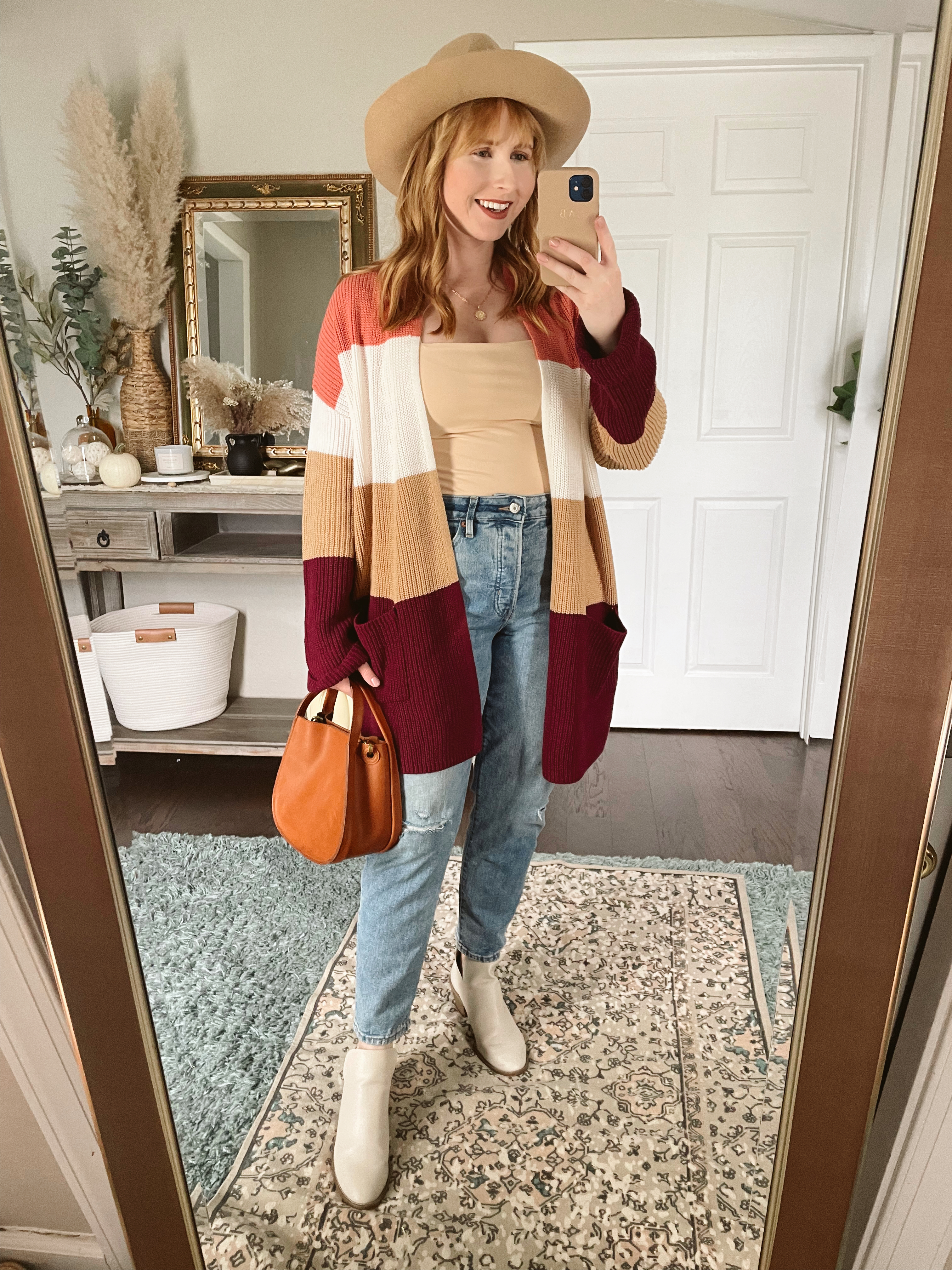 Time and Tru Shaker Cardigan - Affordable by Amanda | 20 Stylish Fall Outfit Ideas | Fall & Autumn Outfit Inspiration