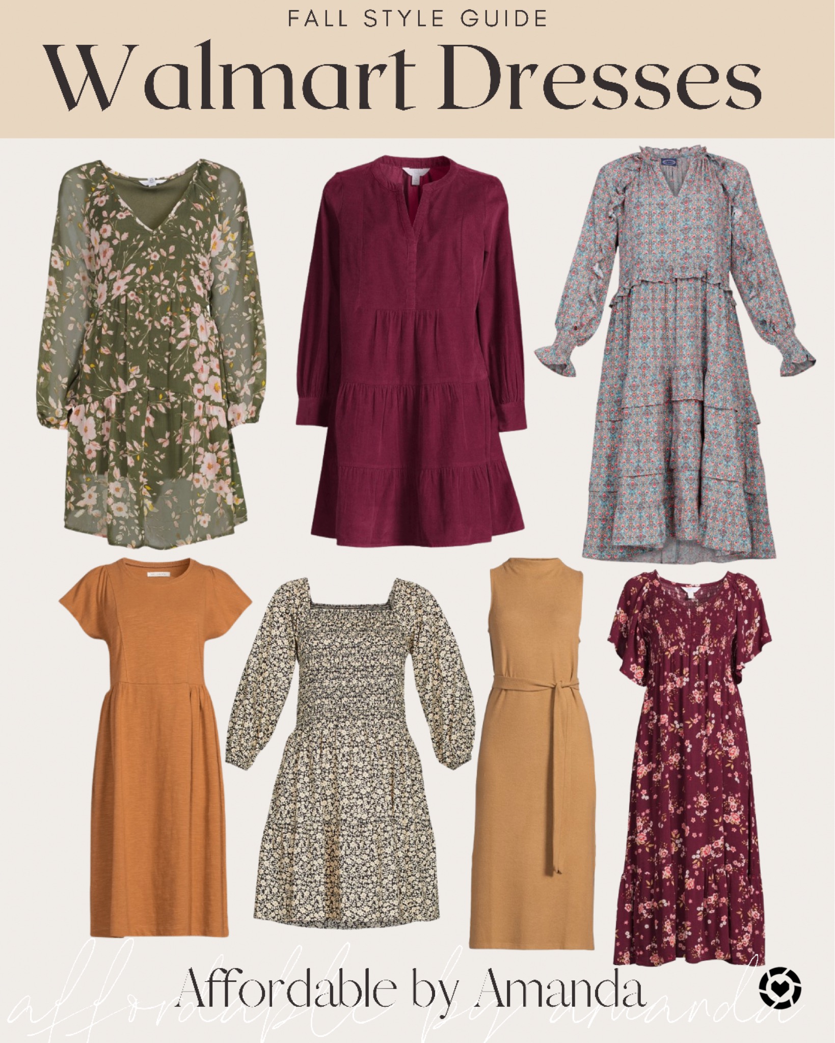 Walmart Dresses for Fall - Affordable by Amanda