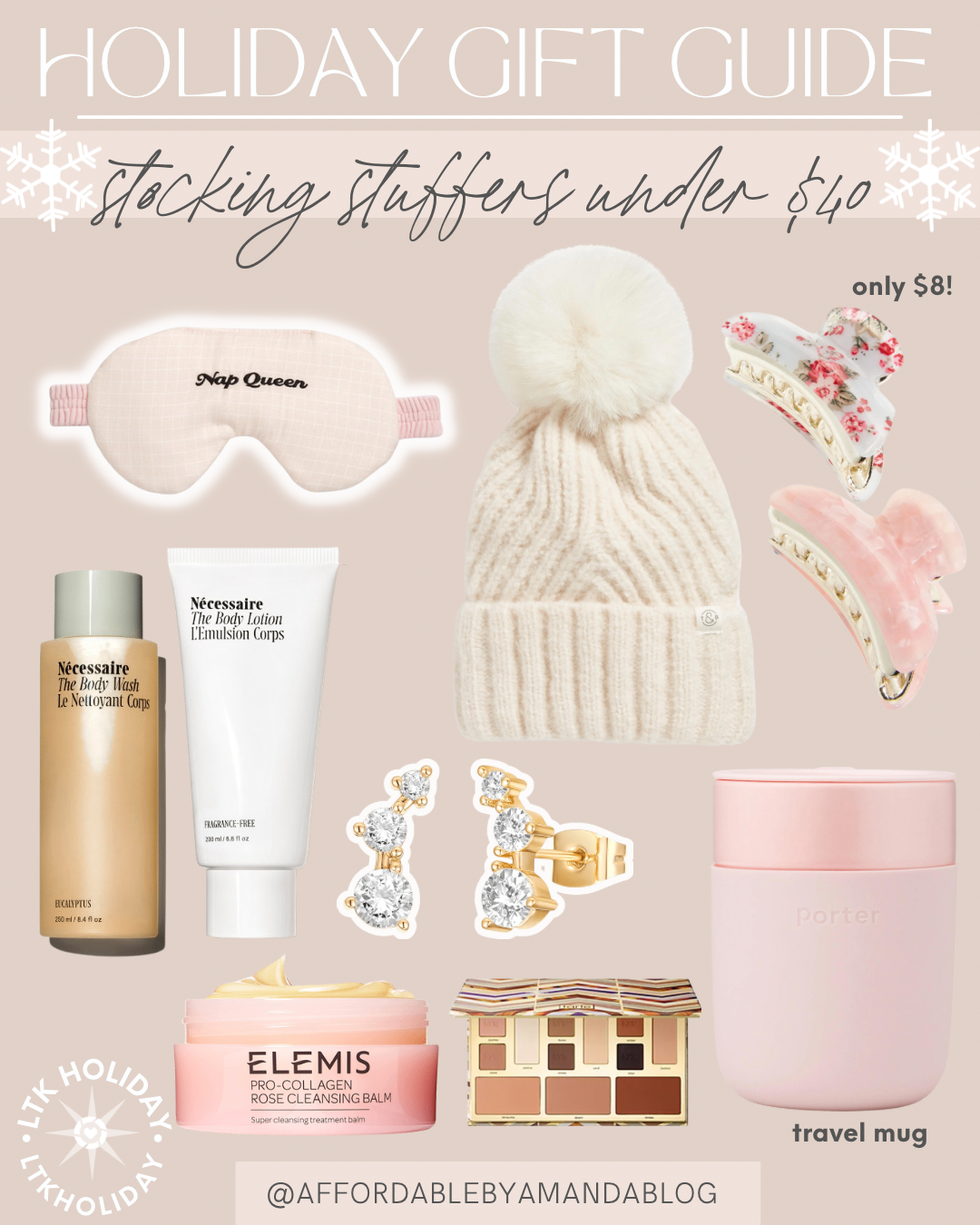 Holiday Gift Guide Best Stocking Stuffers for Women 2021 - Affordable by Amanda