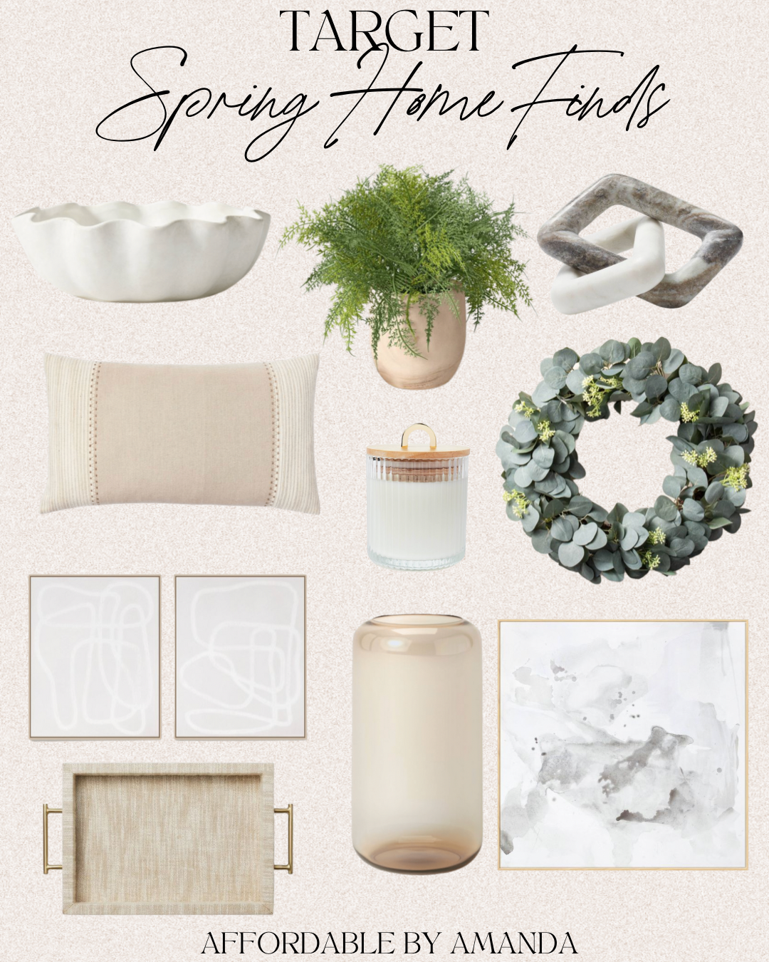 Modern Spring  Home Decor Finds Under $100 - A Pretty Fix