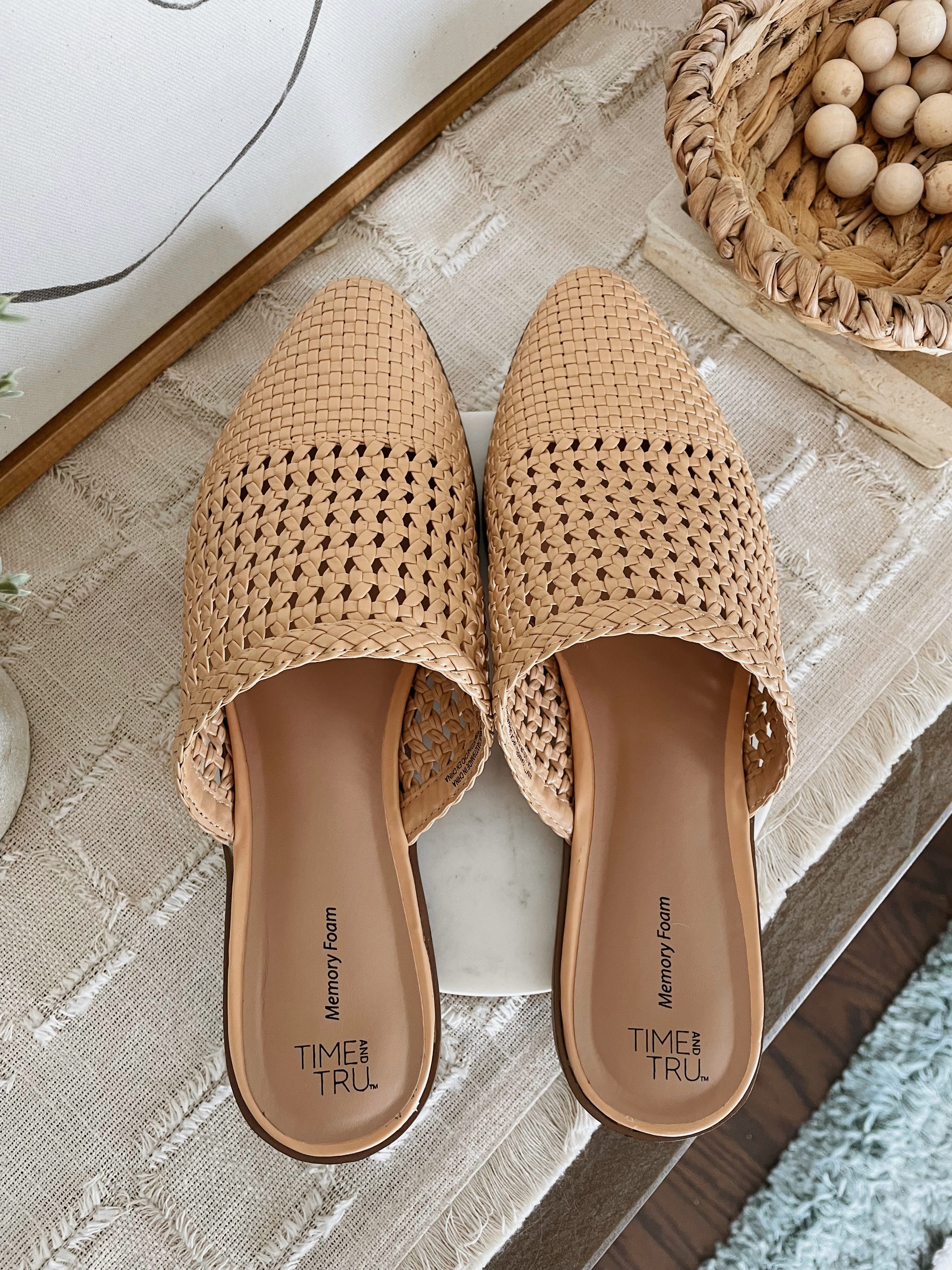 Time and Tru Women's Flat Woven Mules - Top Shoe Trends for Spring 2022