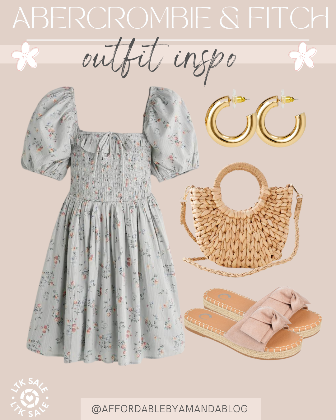 Smocked Bodice Mini Dress 