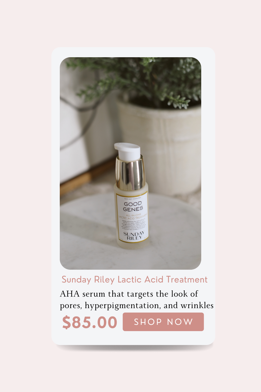 Sunday Riley Good Genes All-In-One AHA Lactic Acid Treatment Review - Affordable by Amanda shares the best skin care routine for oily skin
