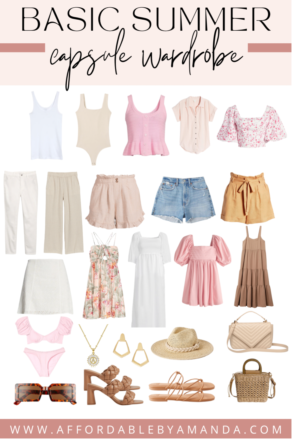 Basic Summer Capsule Wardrobe - Affordable by Amanda