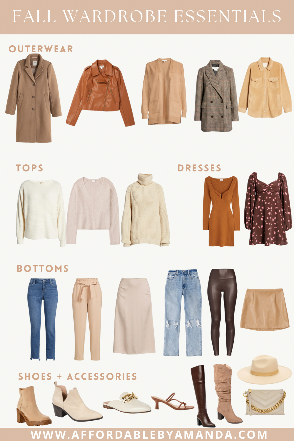 Fall Wardrobe Essentials 2022 - Affordable by Amanda