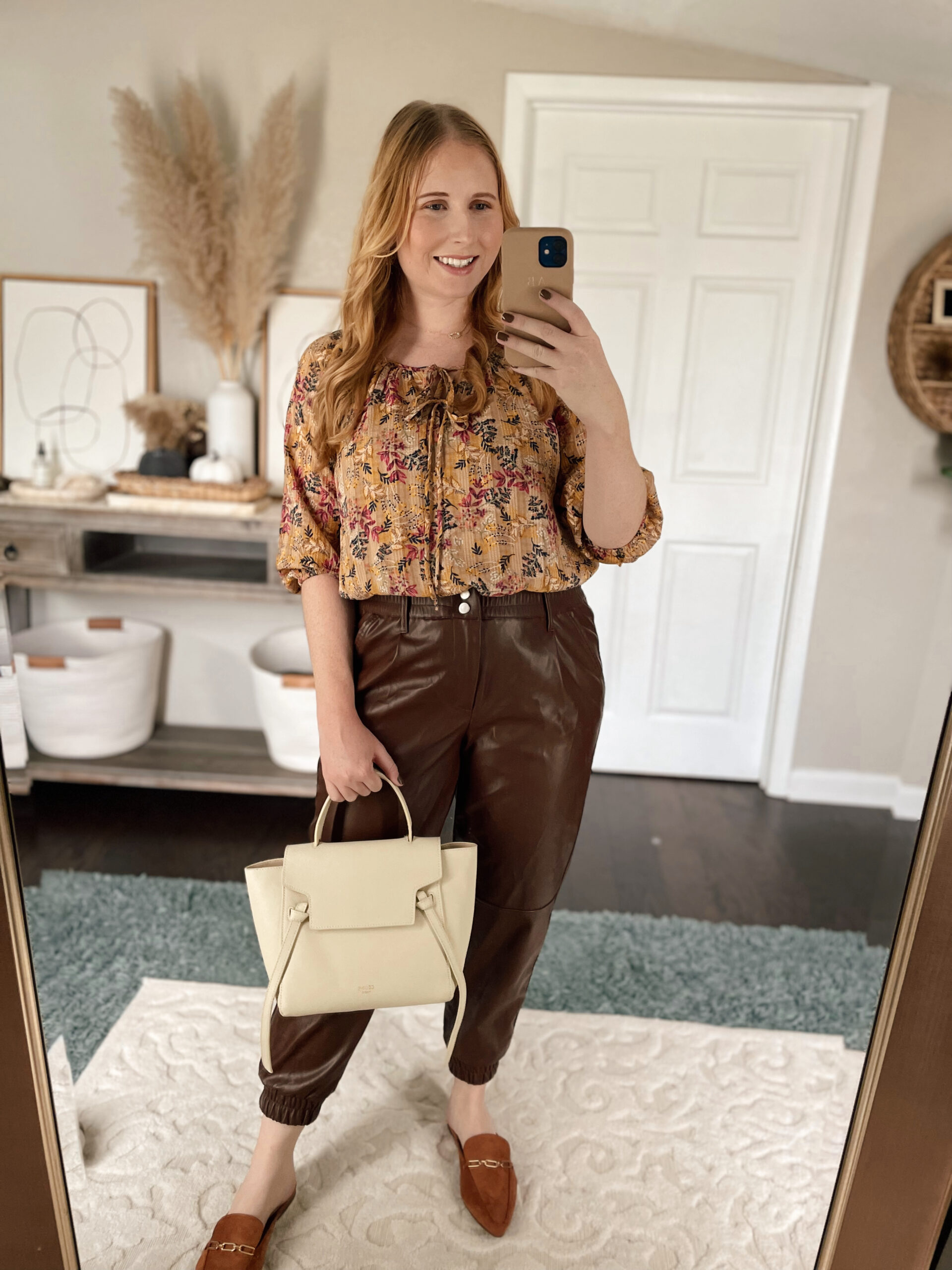 How to style my favorite faux leather pants! I have this style in