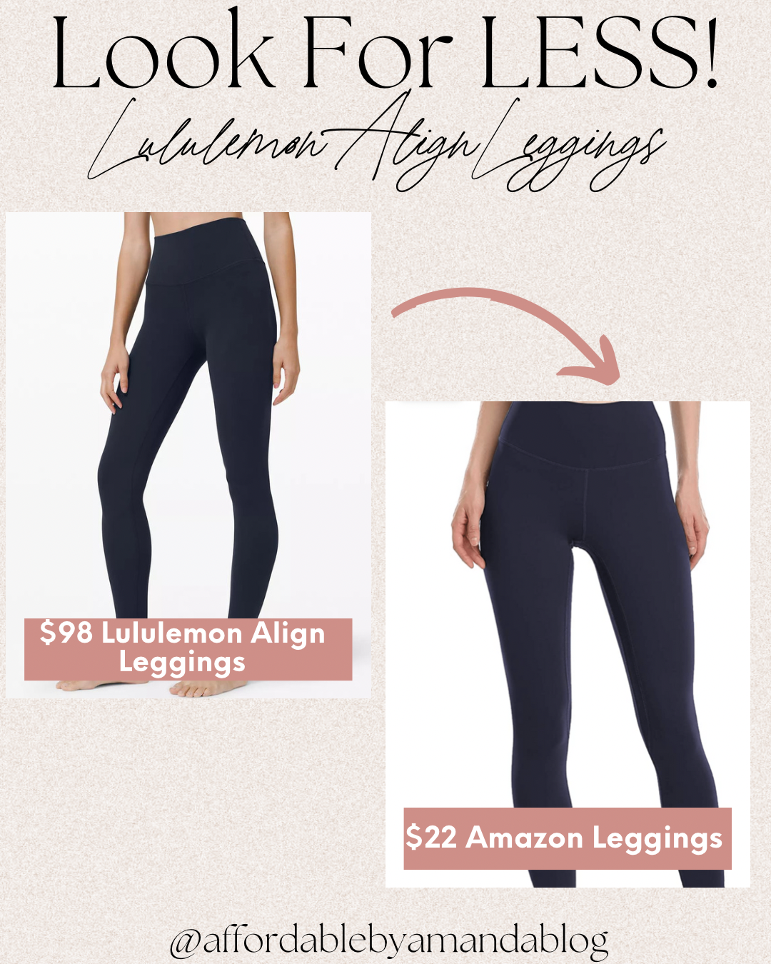 Best Lululemon Align Leggings for Less | Lululemon Align Alternatives 2022 | Affordable Amazon Workout Leggings Lululemon Align Pants 