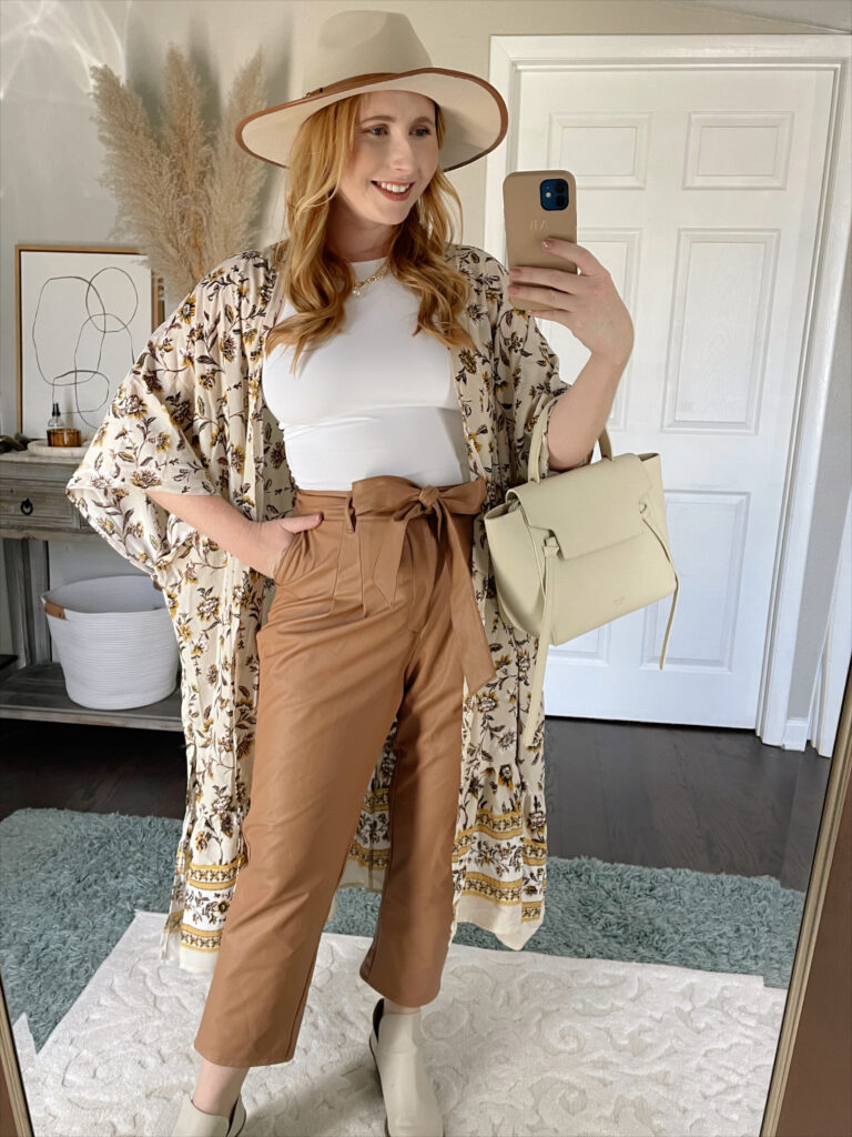 How To Style Faux Leather Pants - Affordable By Amanda