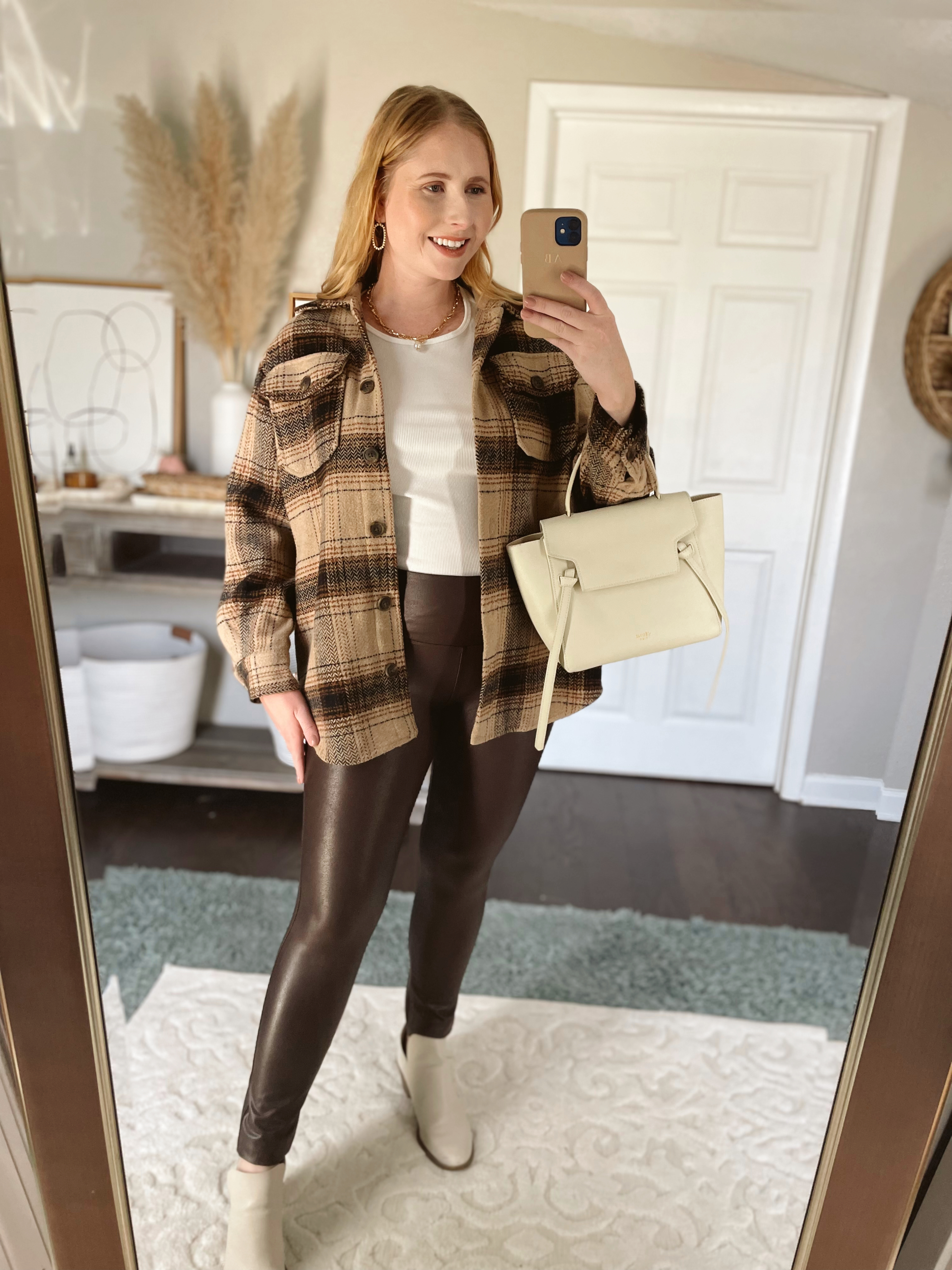 How to Style Faux Leather Pants - Affordable by Amanda
