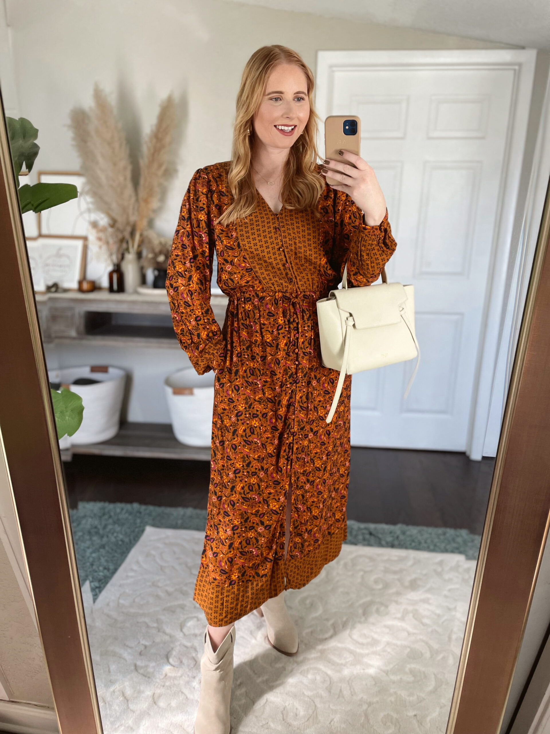 Women's Long Sleeve Button-Front Dress - Knox Rose™ - 10 Thanksgiving Outfit Ideas 2022